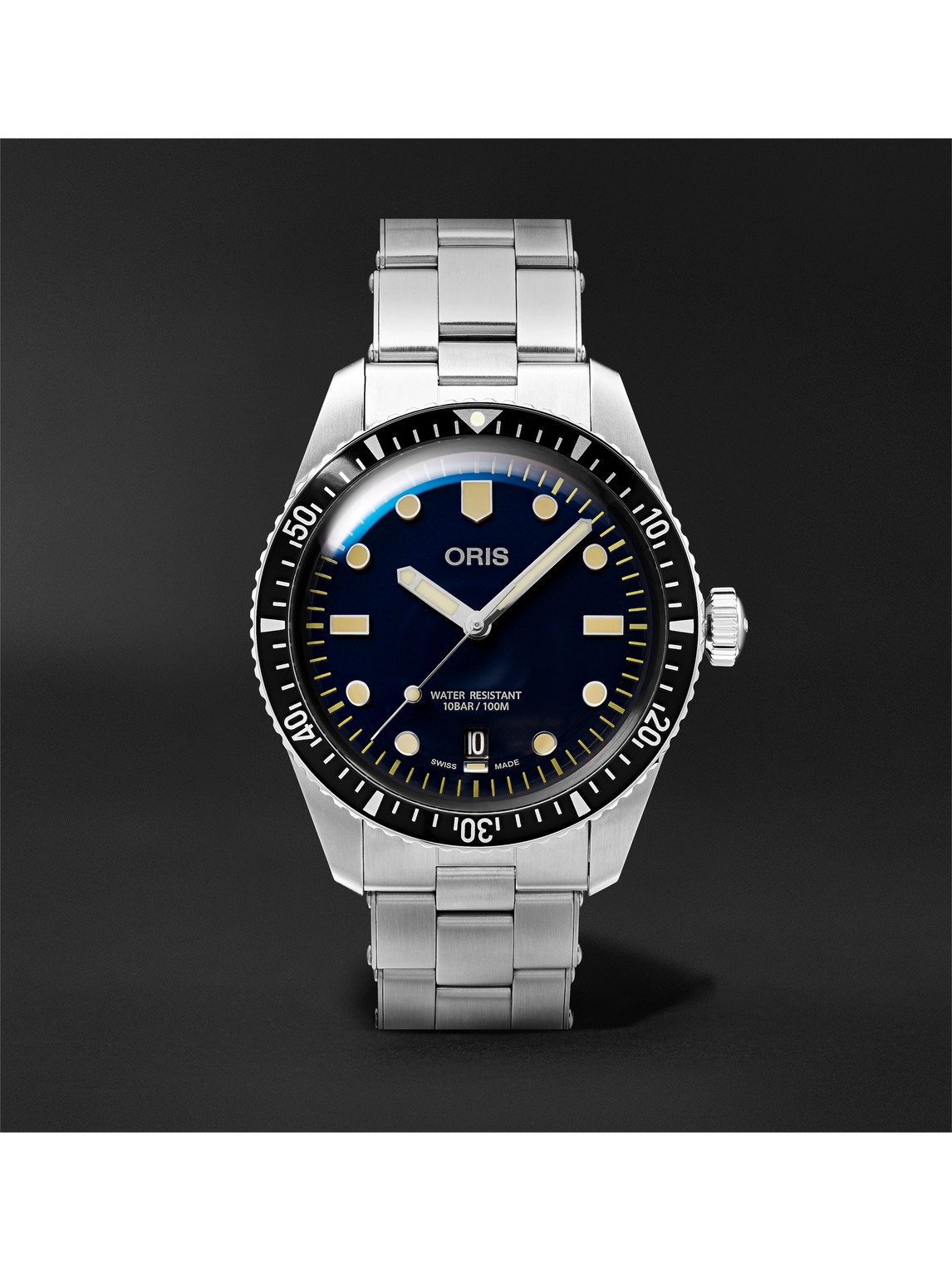Divers Sixty-Five Automatic 40mm Stainless Steel Watch, Ref. No. 01 733 7707 4055-07 8 20 18