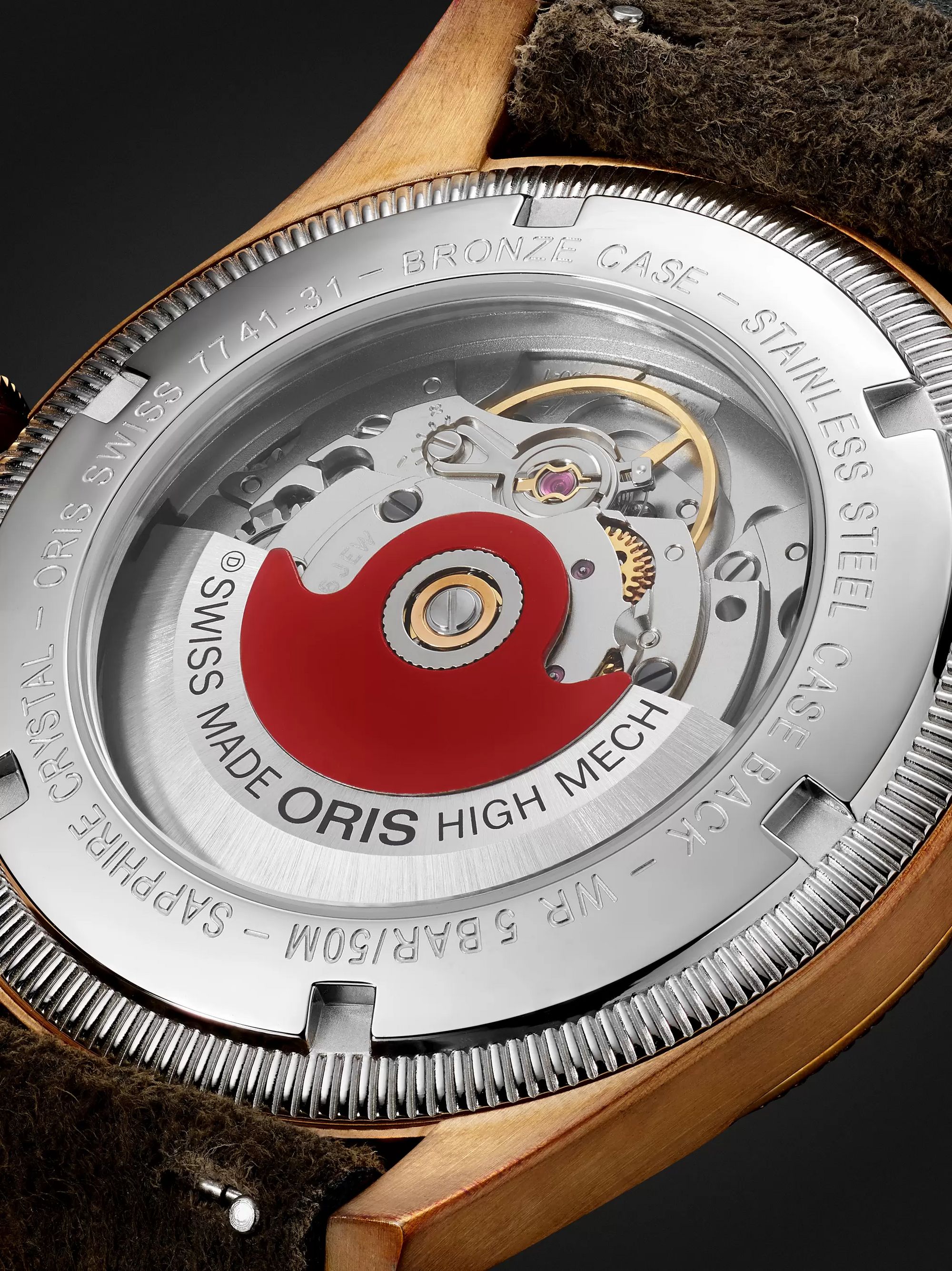 ORIS Big Crown Pointer Date Automatic 40mm Bronze, Stainless Steel and Suede Watch, Ref. No. 01 754 7741 3166-07 5 20 74