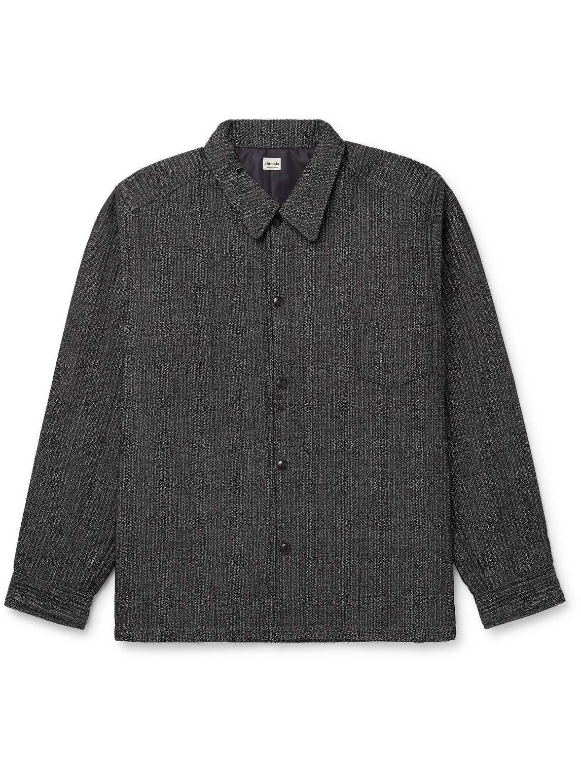 Striped Cotton-Blend Jacquard Shirt Jacket