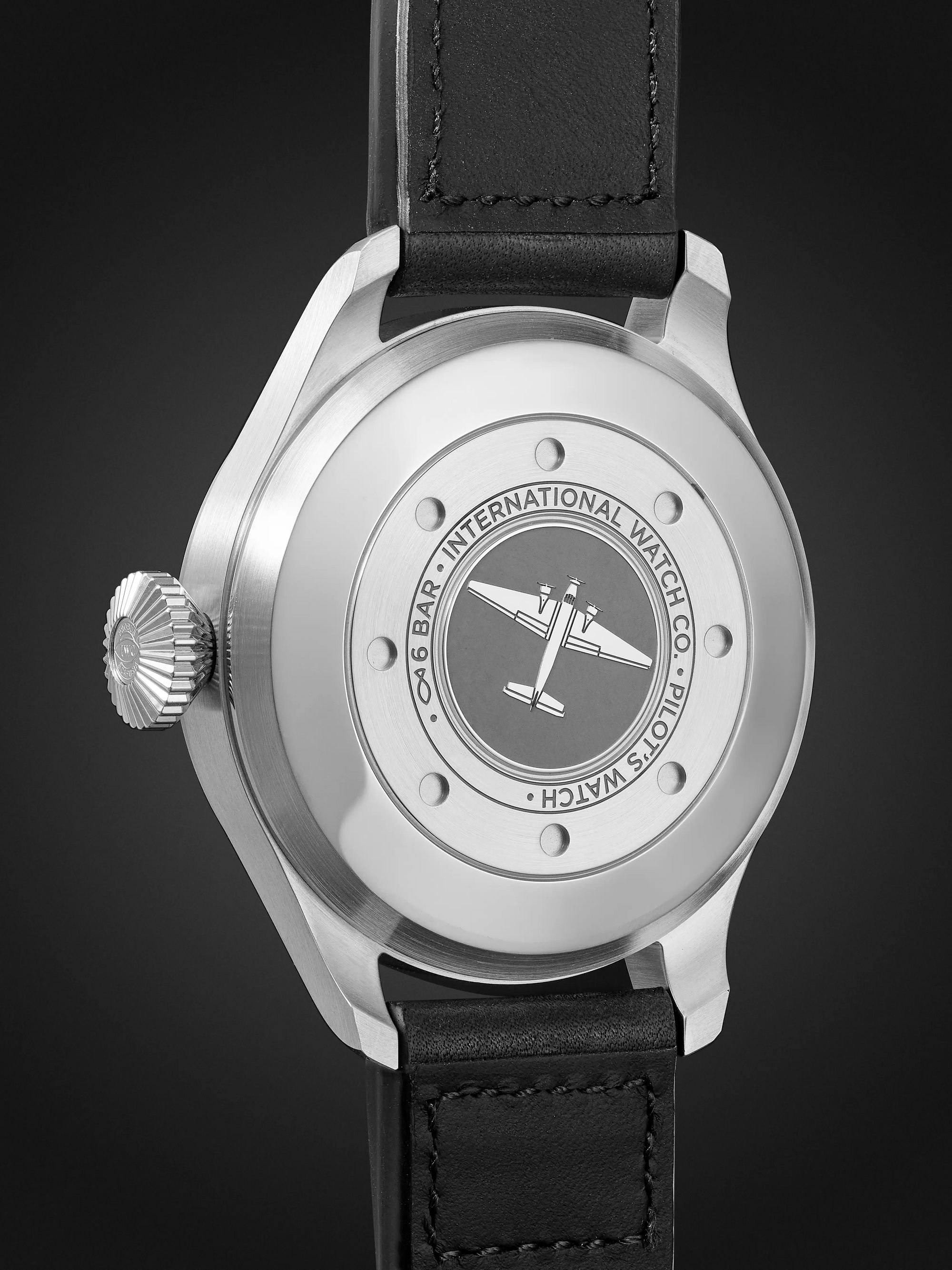 IWC SCHAFFHAUSEN Big Pilot's Automatic 46.2mm Stainless Steel and Leather Watch, Ref. No. IW501001