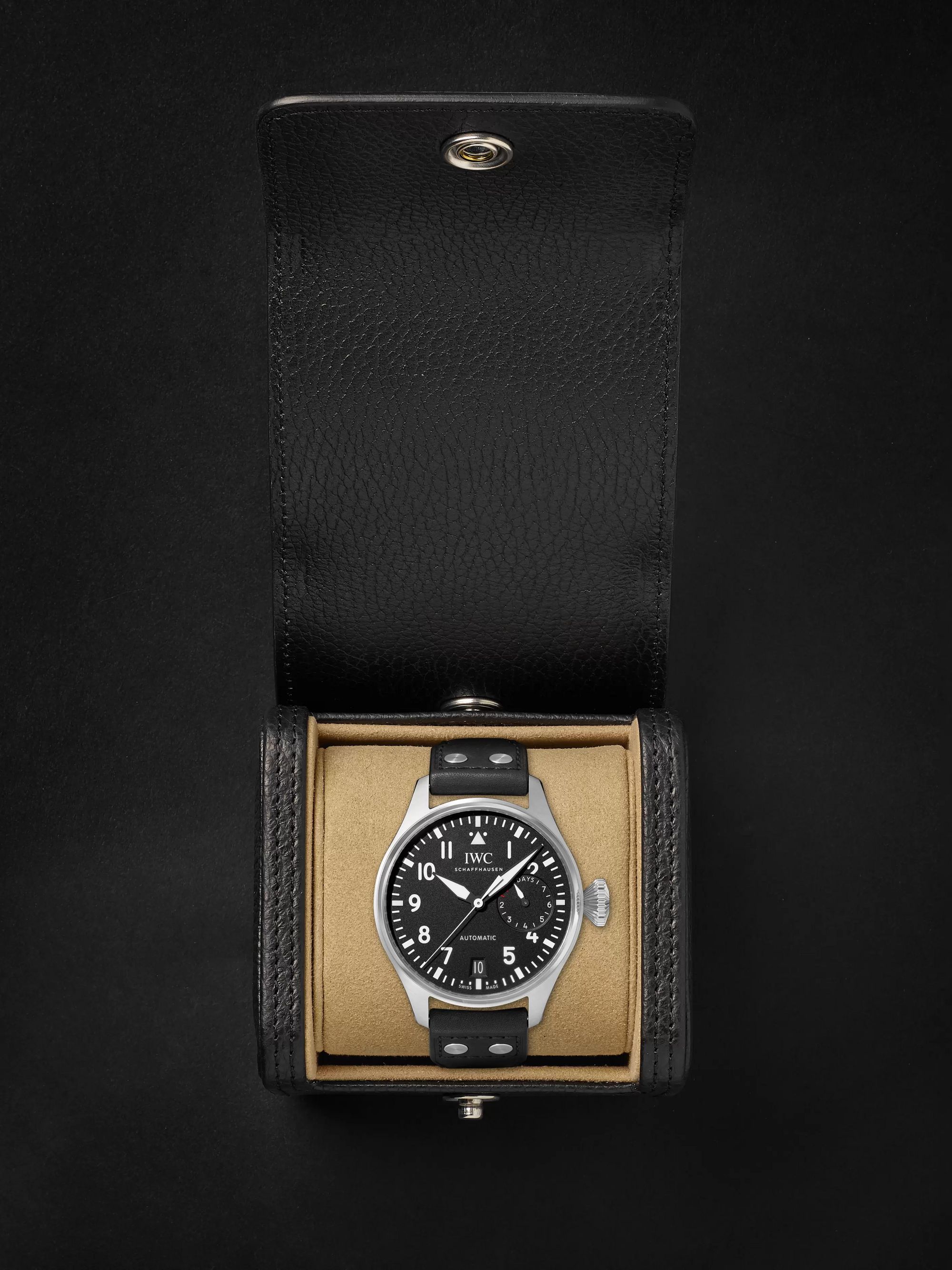 IWC SCHAFFHAUSEN Big Pilot's Automatic 46.2mm Stainless Steel and Leather Watch, Ref. No. IW501001
