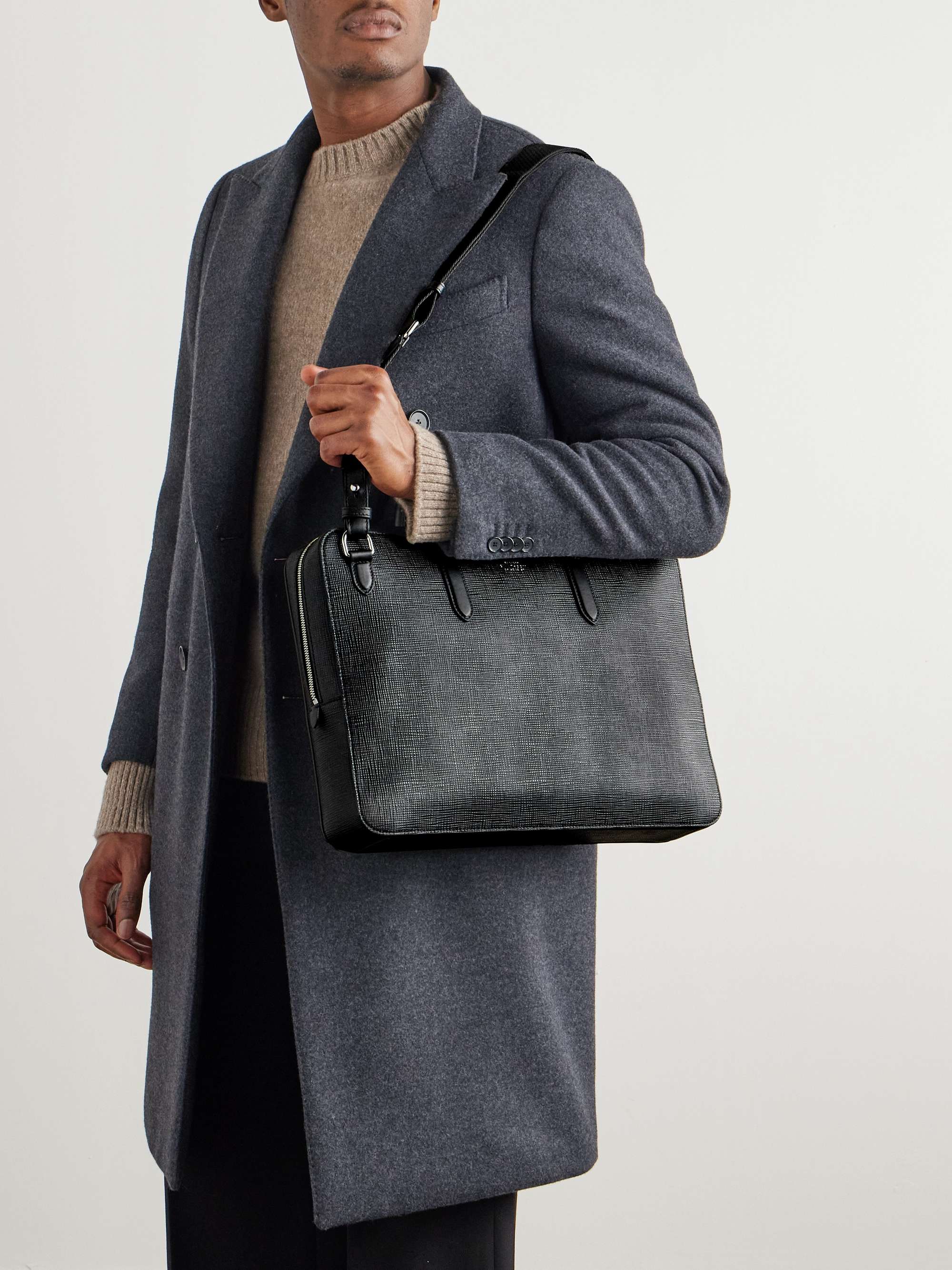 SMYTHSON Panama Cross-Grain Leather Briefcase