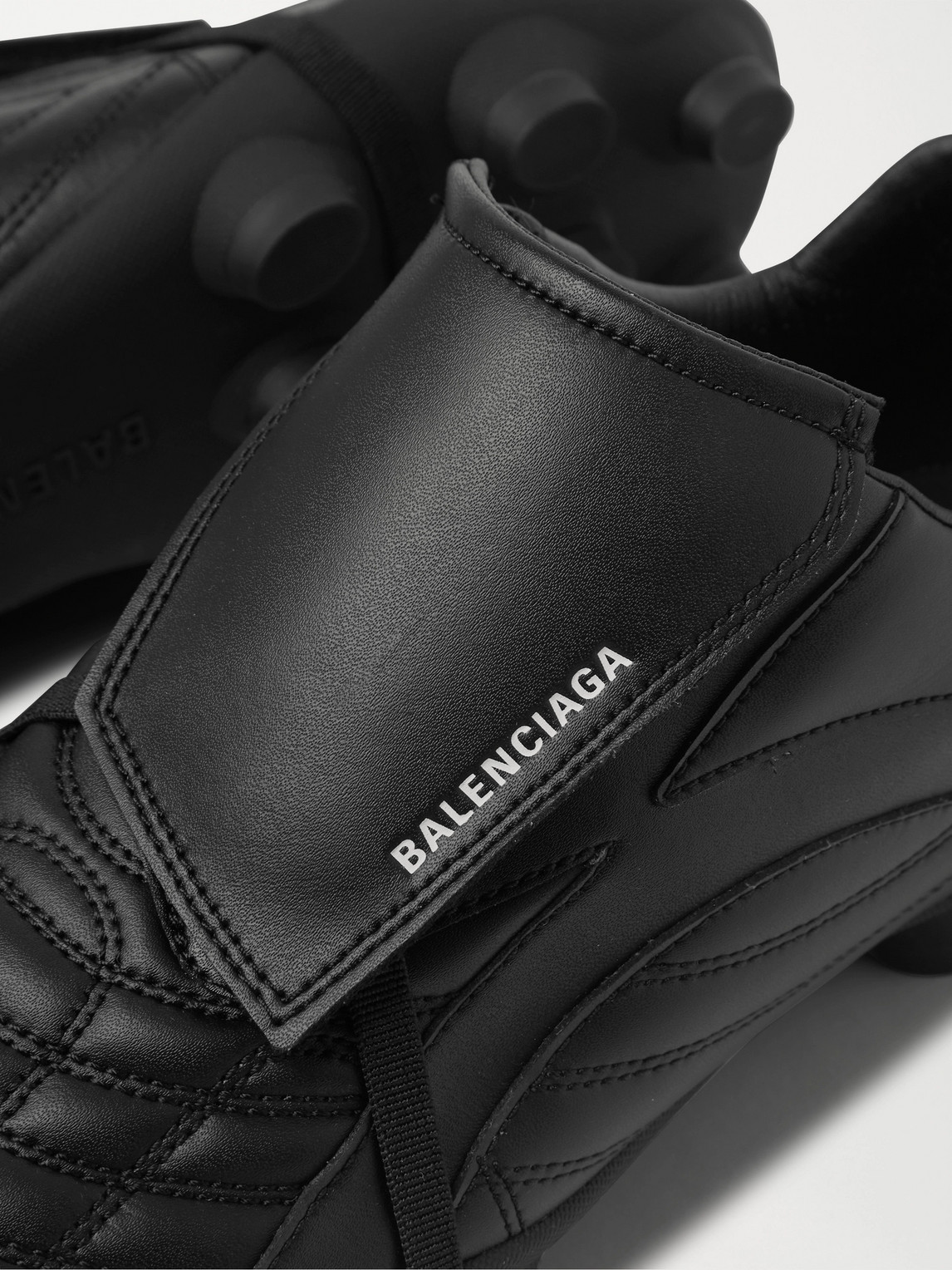 BALENCIAGA ロゴ Faux レザー SOCCER Sneakers スニーカー Balenciaga Soccer Logo-Print Faux Leather Sneakers | Smart