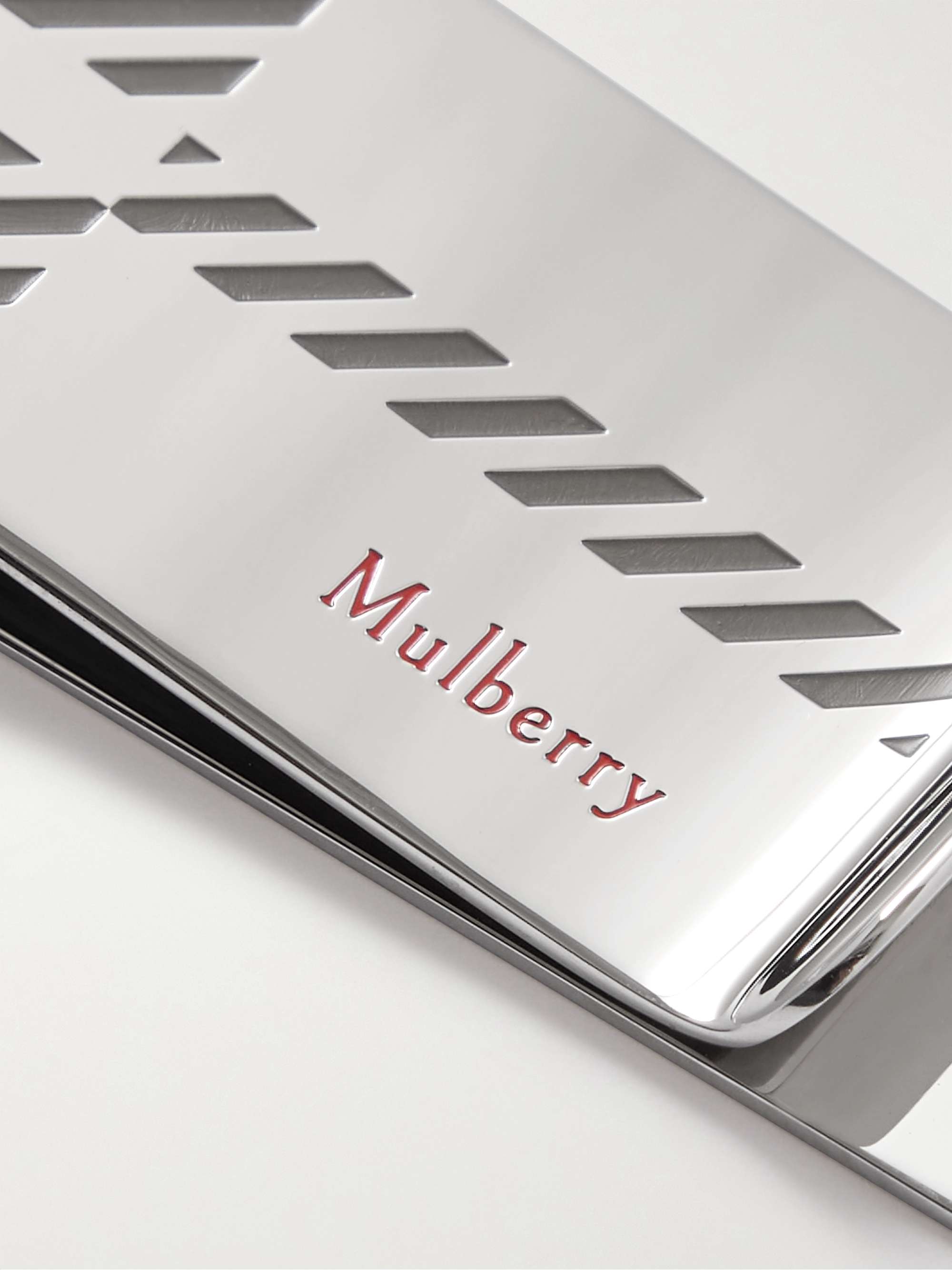 MULBERRY Logo-Engraved Silver-Tone Money Clip