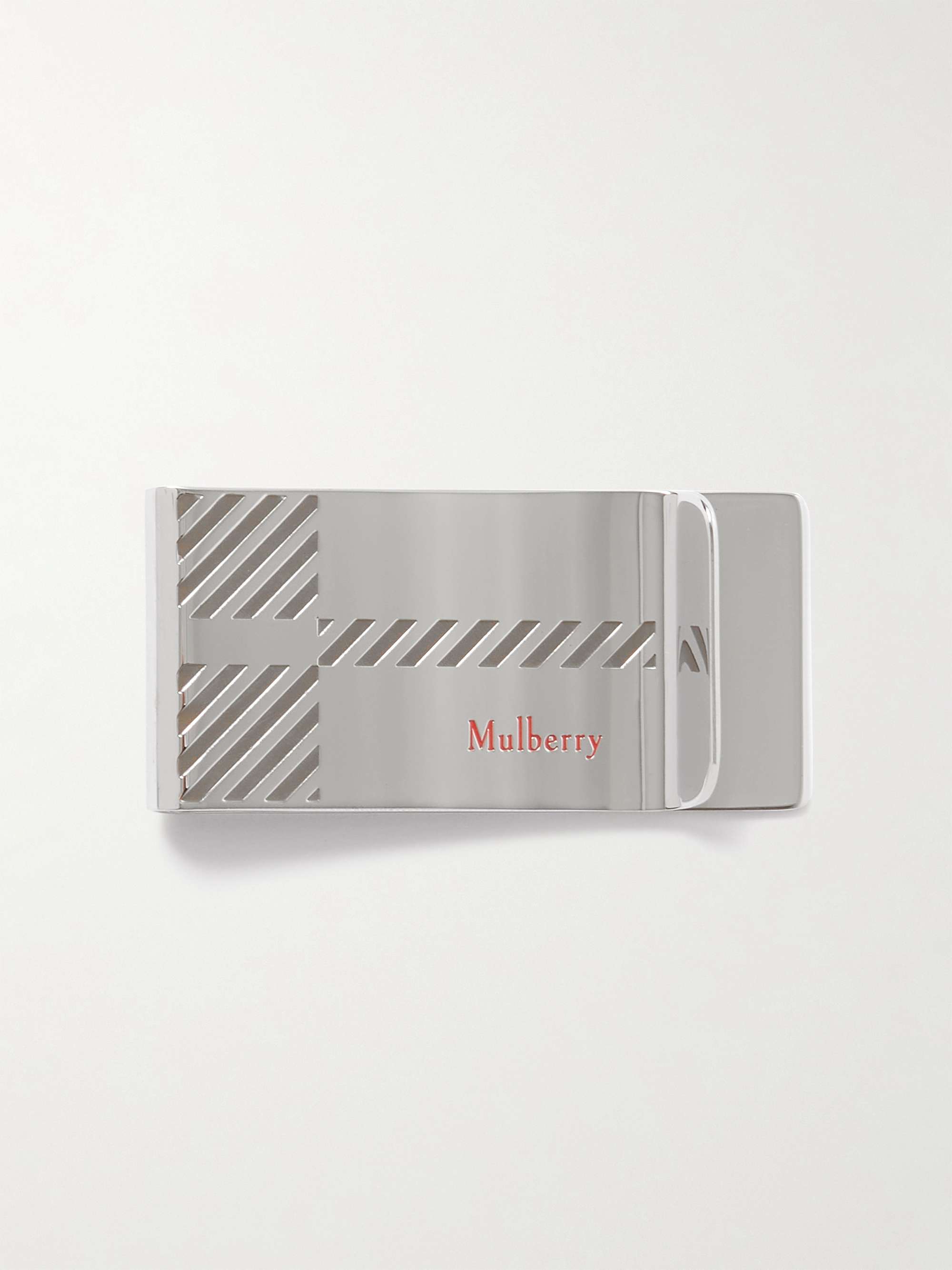 MULBERRY Logo-Engraved Silver-Tone Money Clip