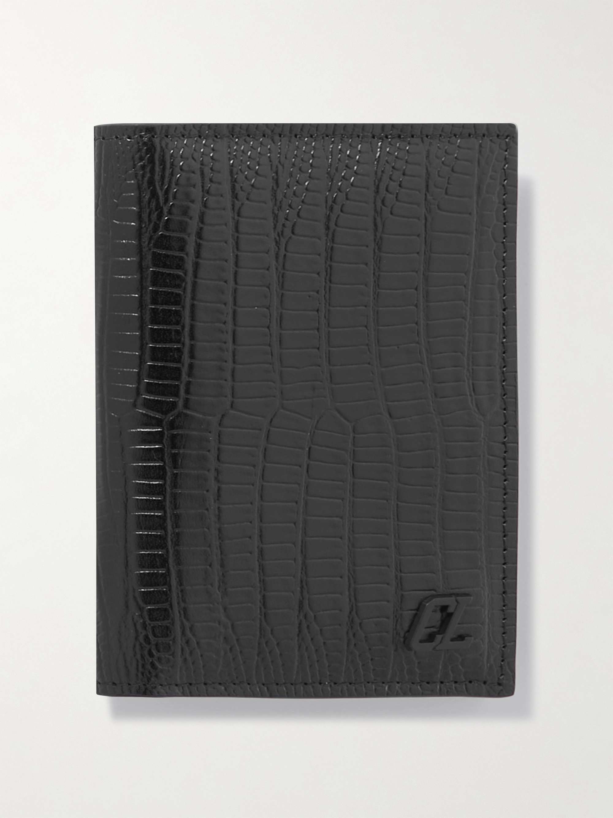 BLACK CROCO Leather Designer Passport Holder, For Office