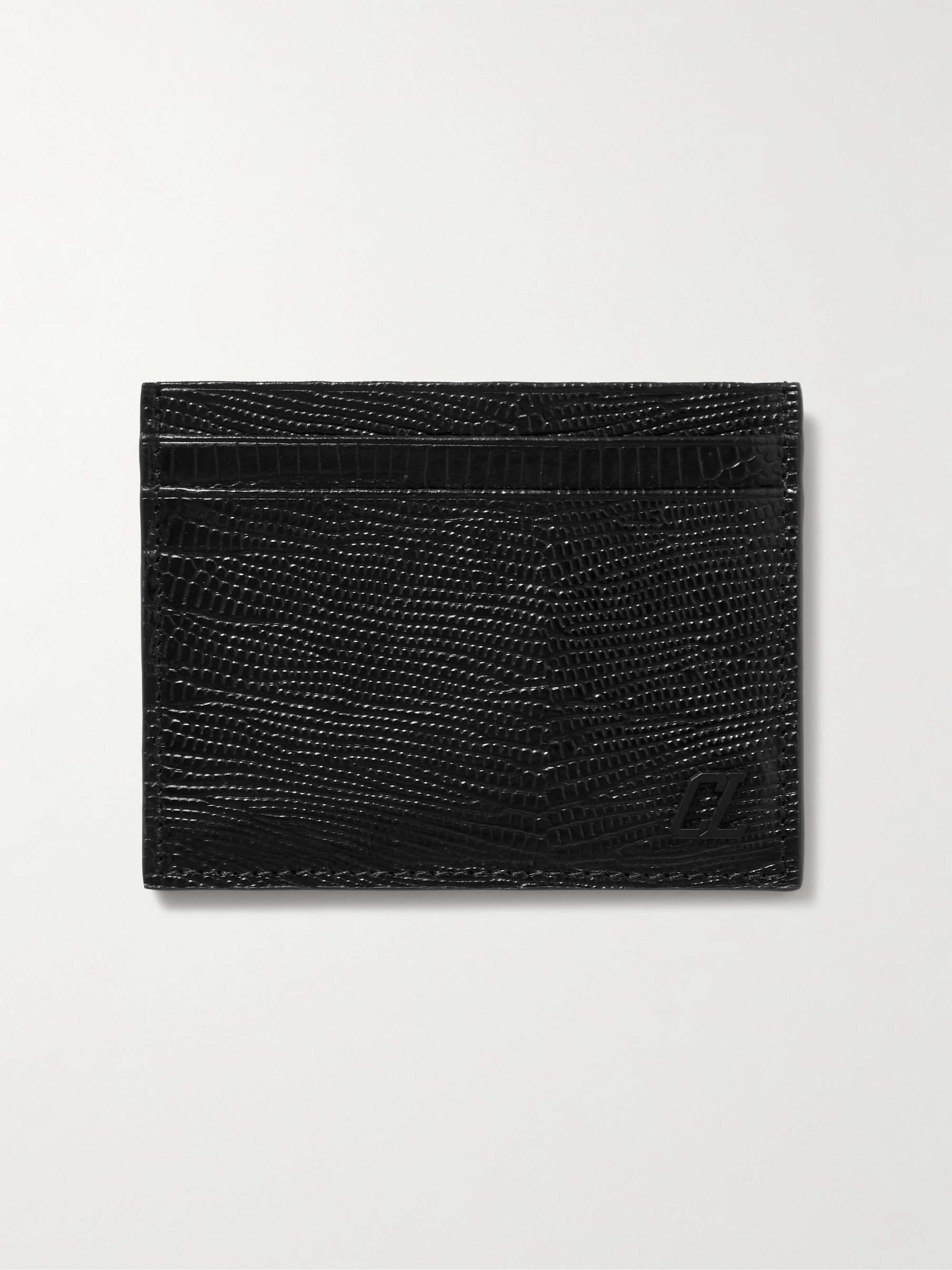 Shop Today Black LV Leather Card Holder