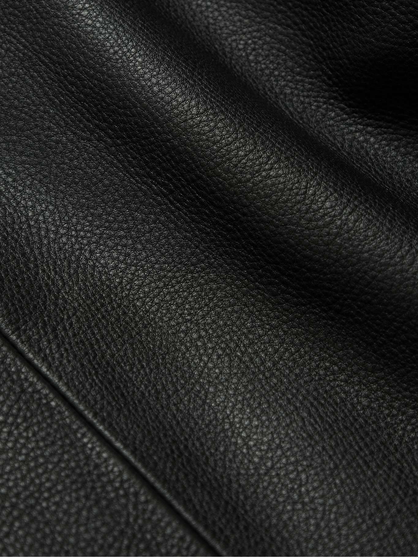 Black Full-Grain Leather Coach Jacket | MR P. | MR PORTER