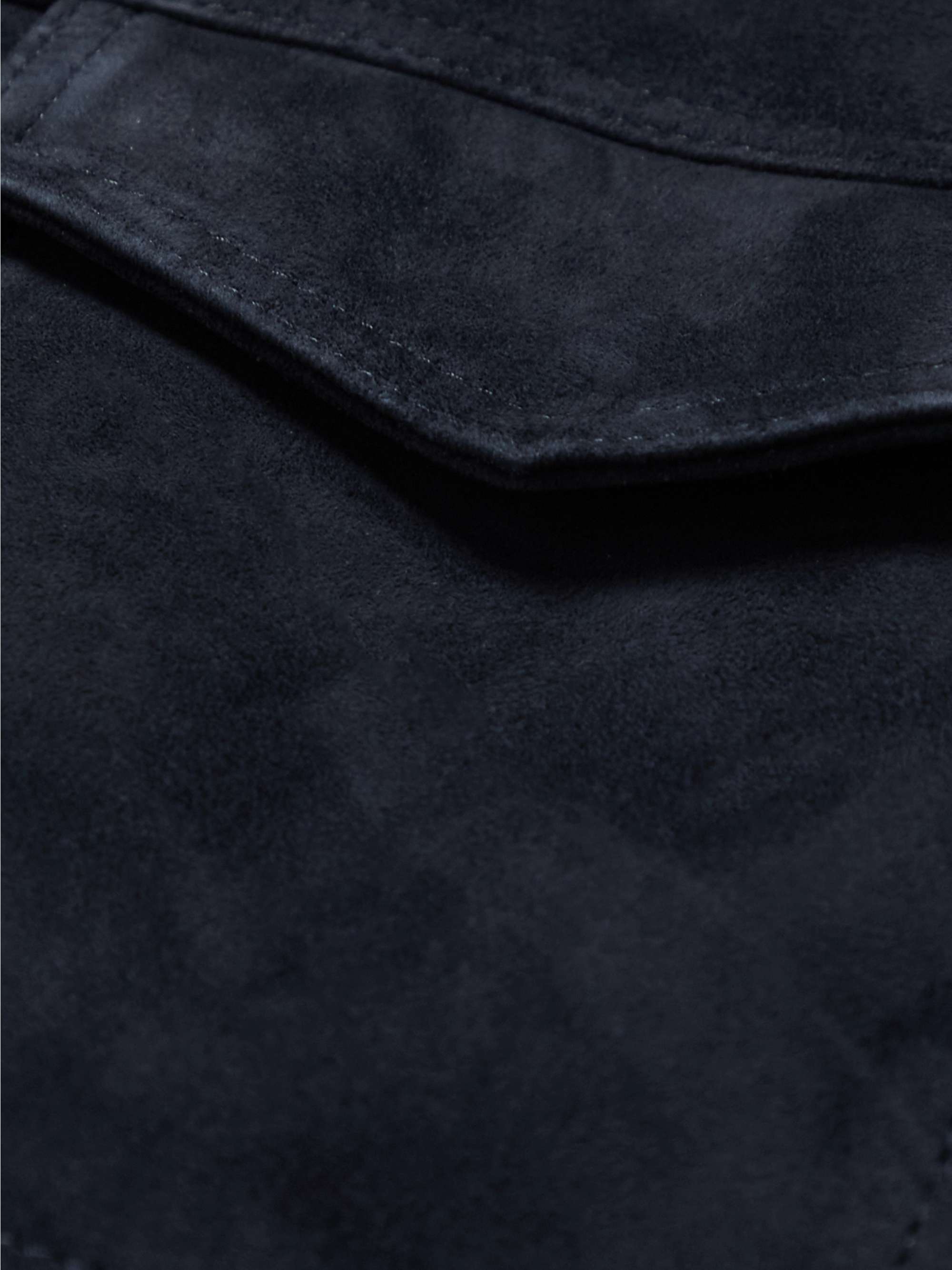 MR P. Shearling-Trimmed Suede Trucker Jacket