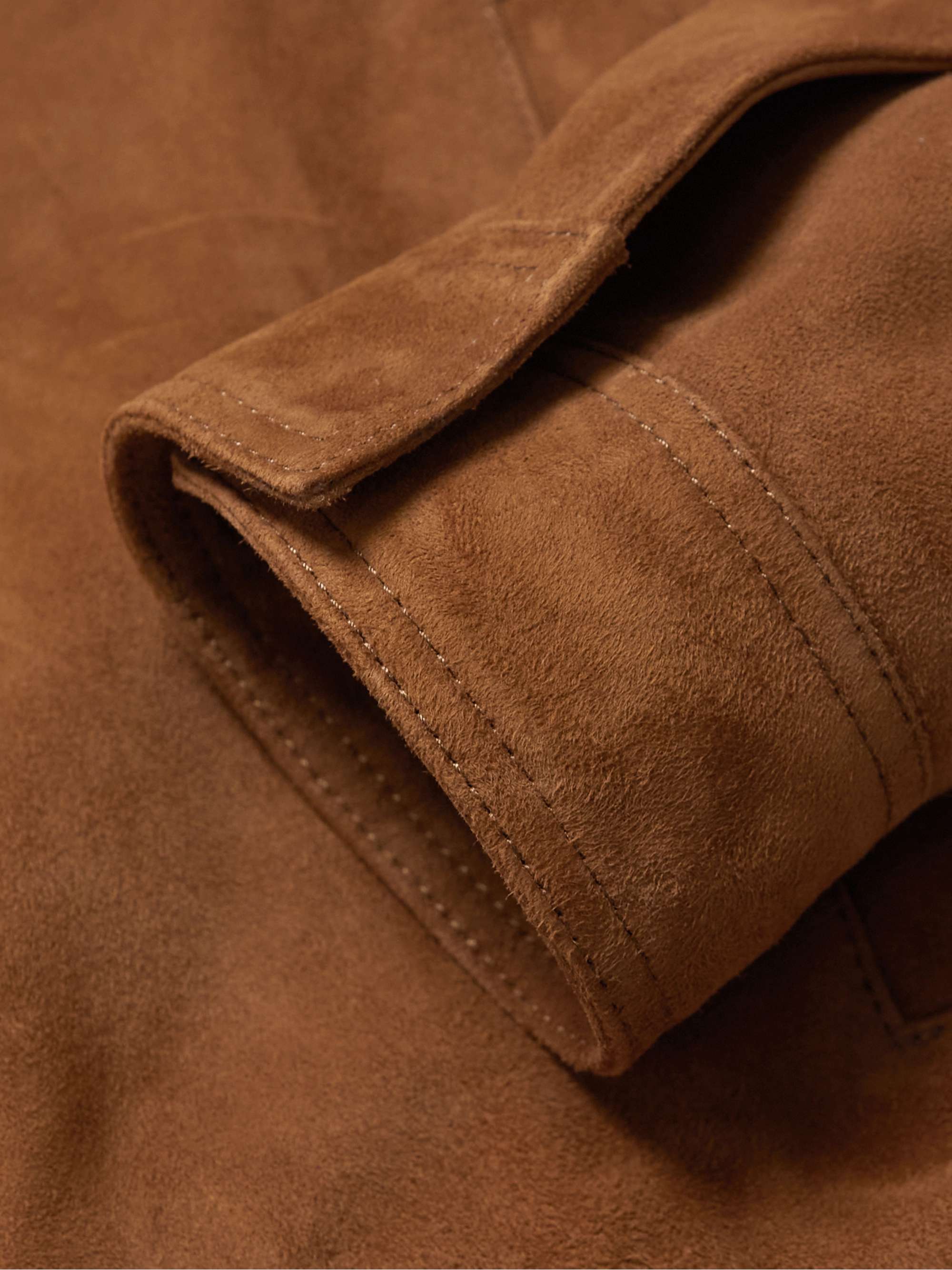 MR P. Shearling-Trimmed Suede Trucker Jacket