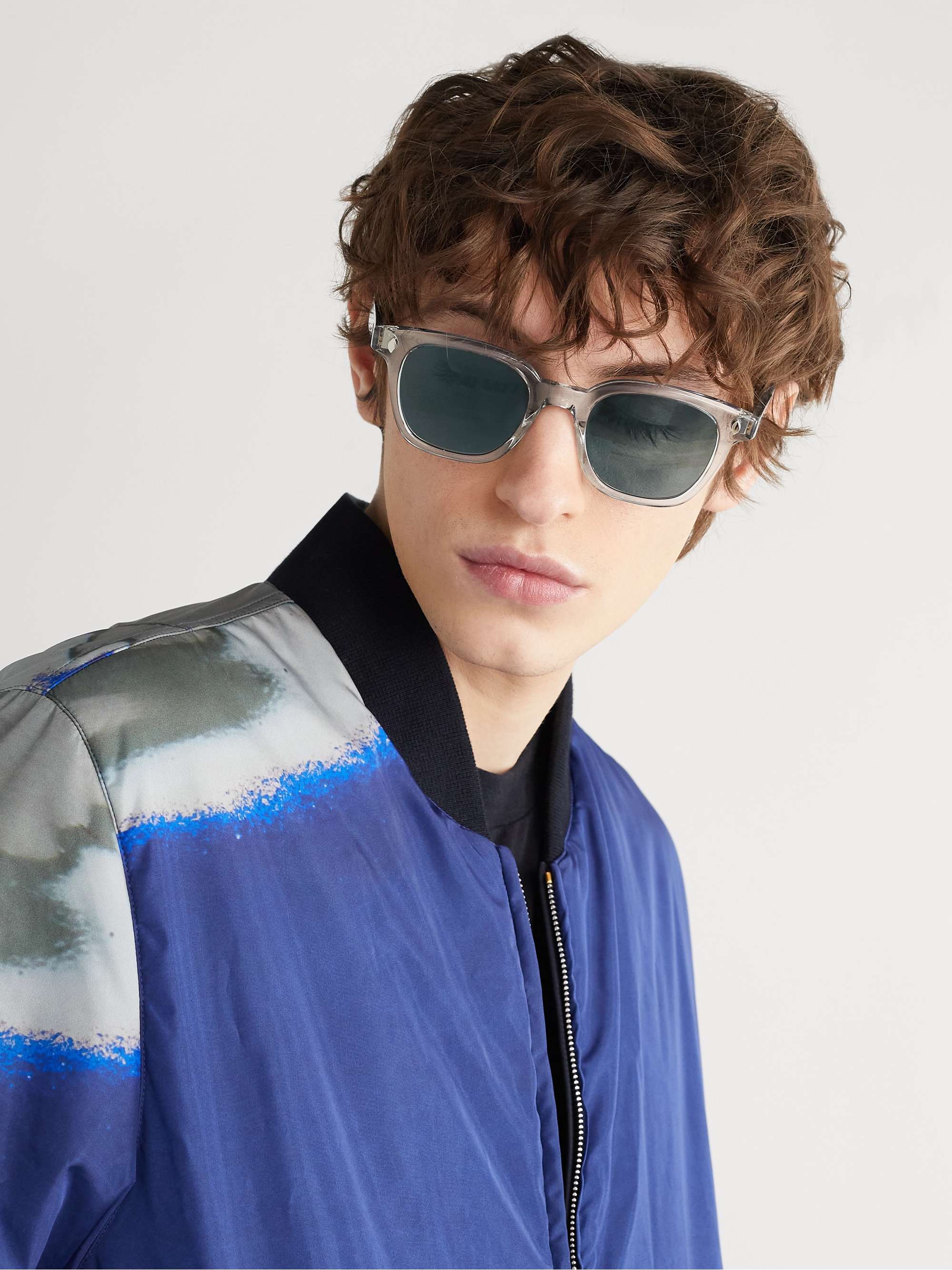 GARRETT LEIGHT CALIFORNIA OPTICAL Broadway 49 Square-Frame Acetate Sunglasses