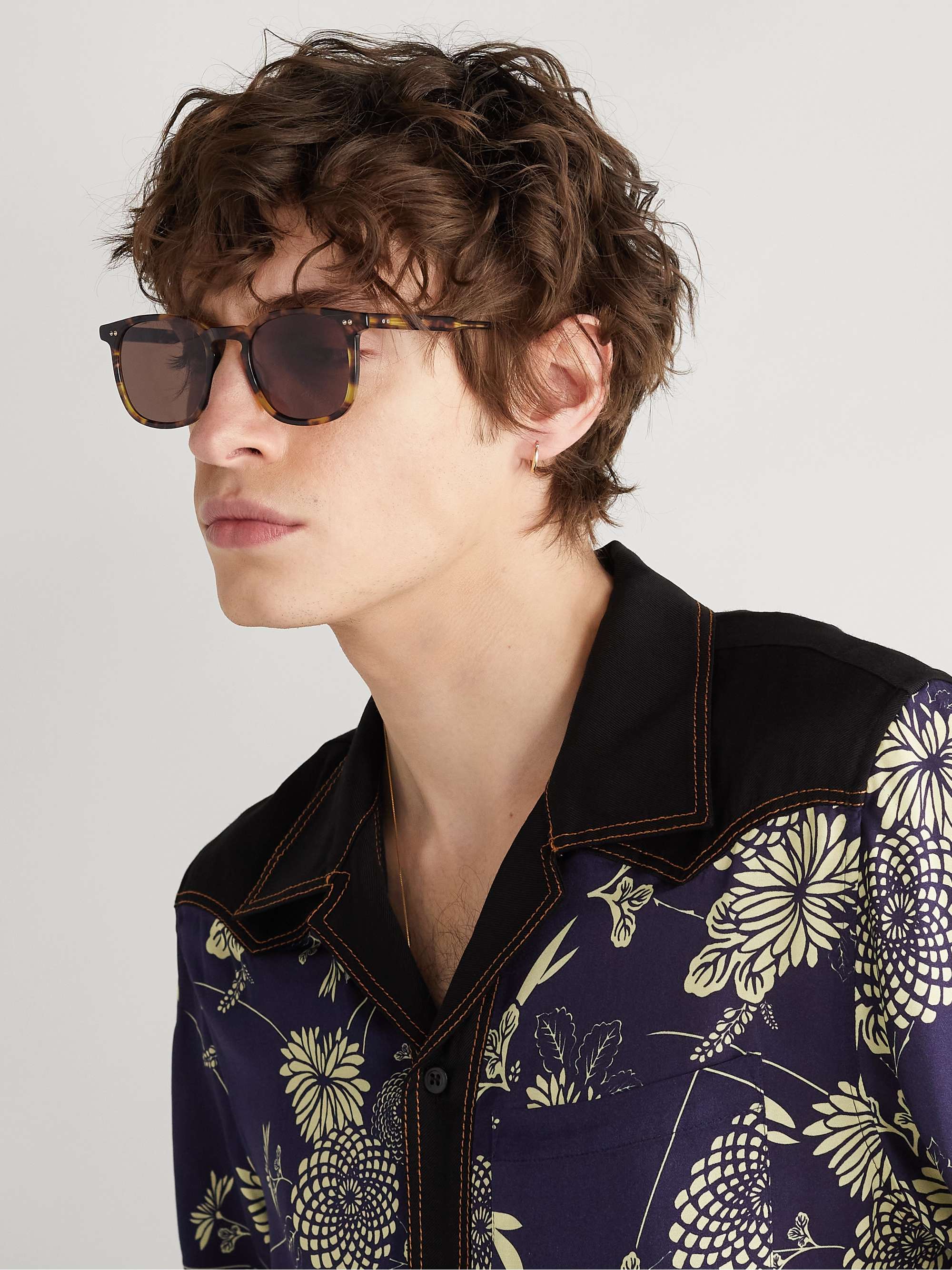 GARRETT LEIGHT CALIFORNIA OPTICAL Ruskin 48 D-Frame Acetate Sunglasses
