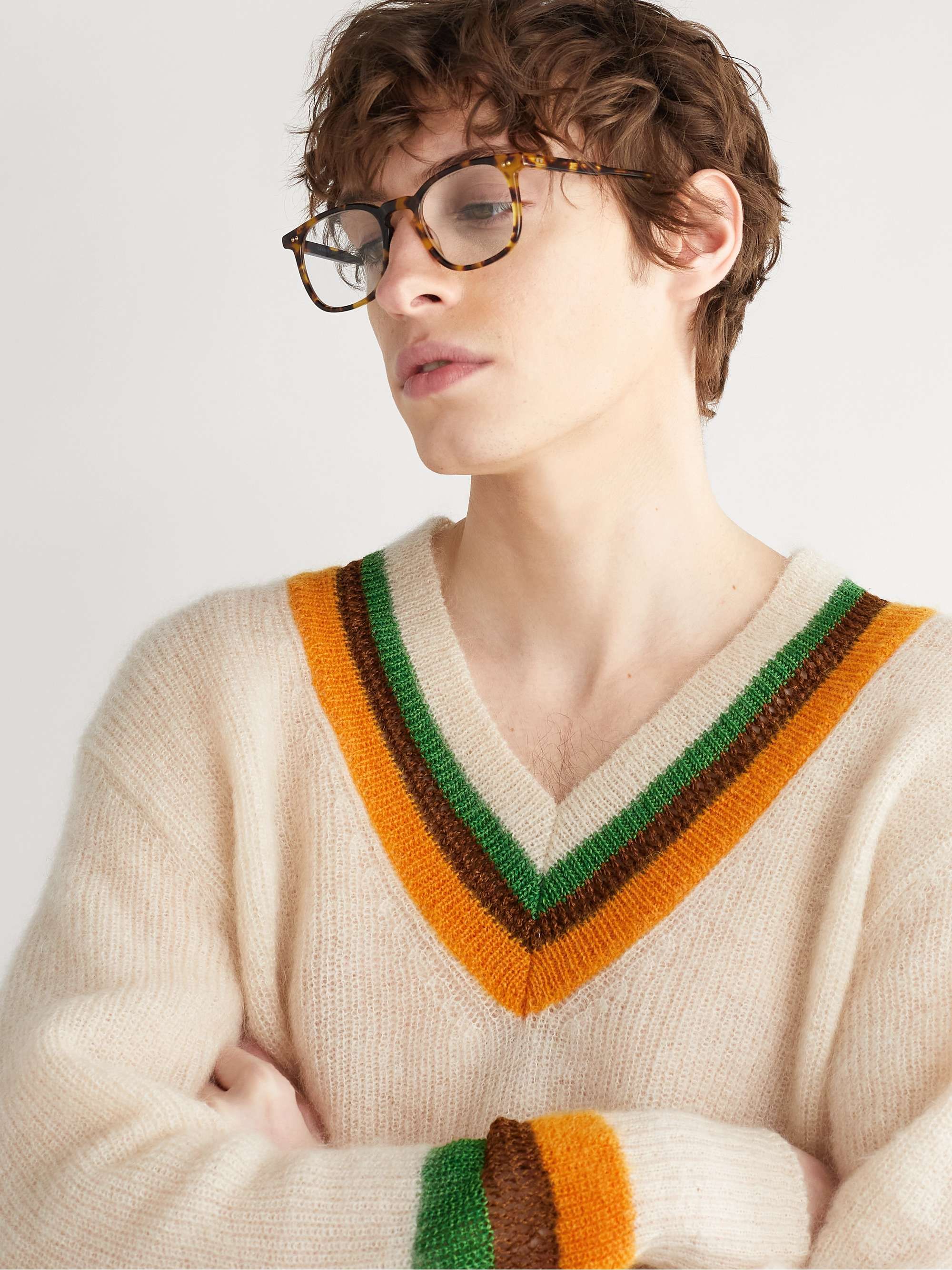 GARRETT LEIGHT CALIFORNIA OPTICAL Ruskin 48 D-Frame Tortoiseshell Acetate Optical Glasses