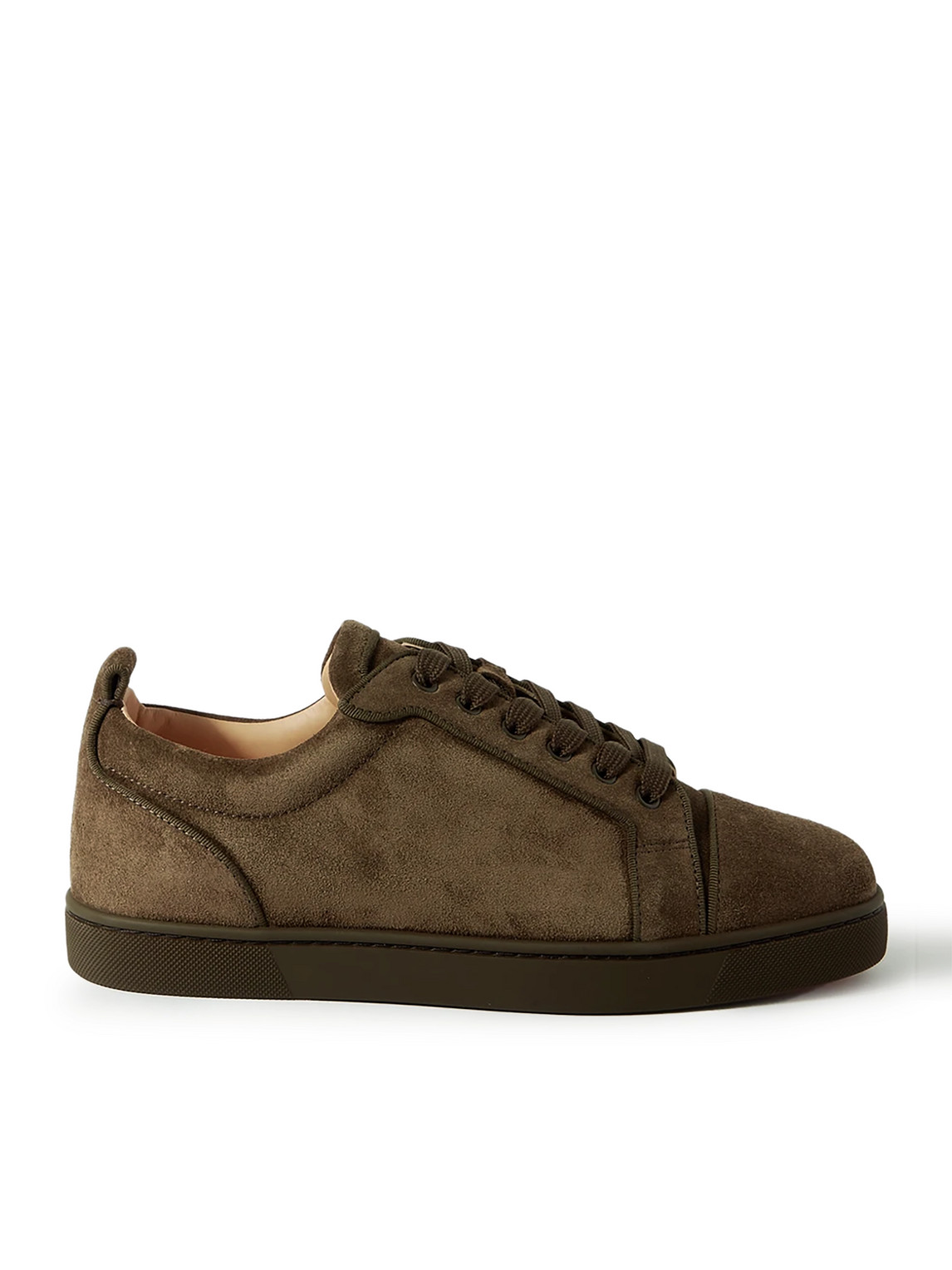 Christian Louboutin Louis Junior Suede Sneakers In Green