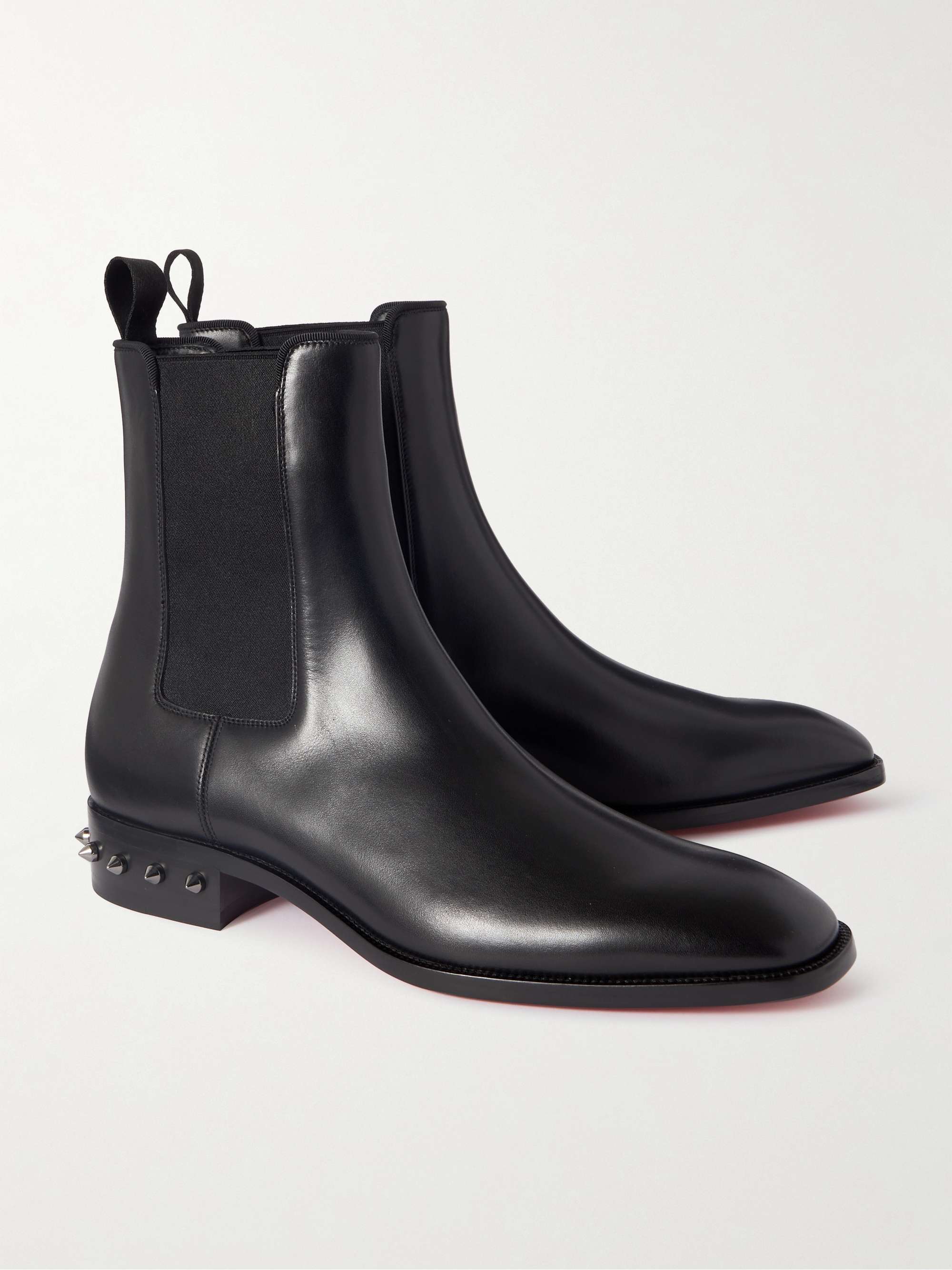 CHRISTIAN LOUBOUTIN Samson Studded Leather Chelsea Boots