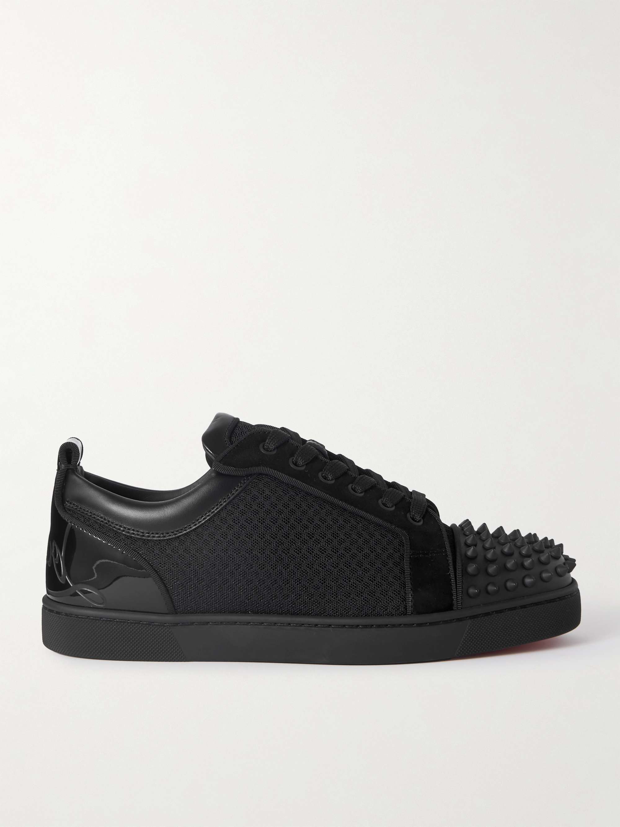 Christian Louboutin - Fun Louis Spike-embellished Leather Trainers - Mens - Multi