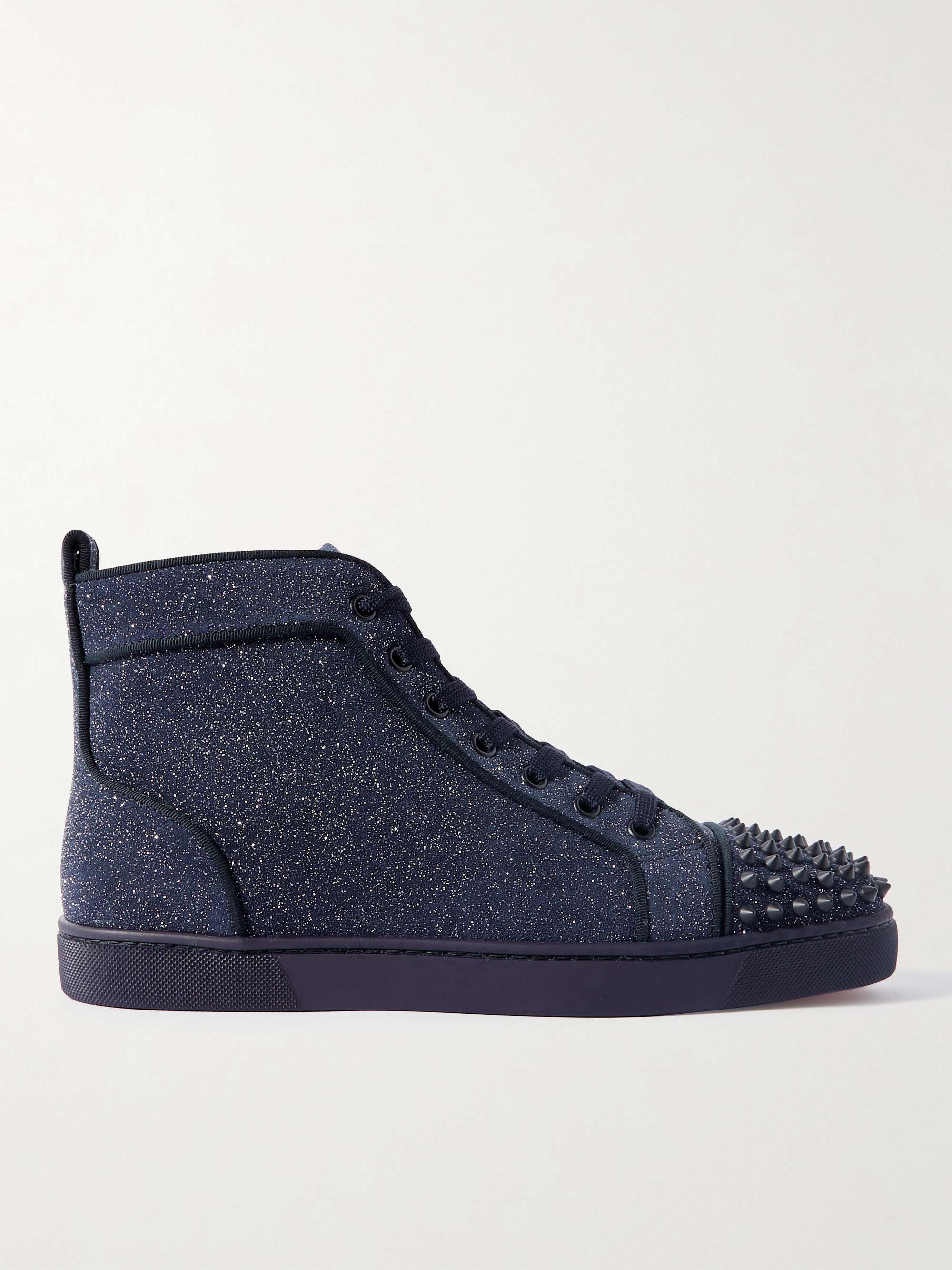Navy Louis Full-Grain Leather High-Top Sneakers | CHRISTIAN LOUBOUTIN | MR  PORTER
