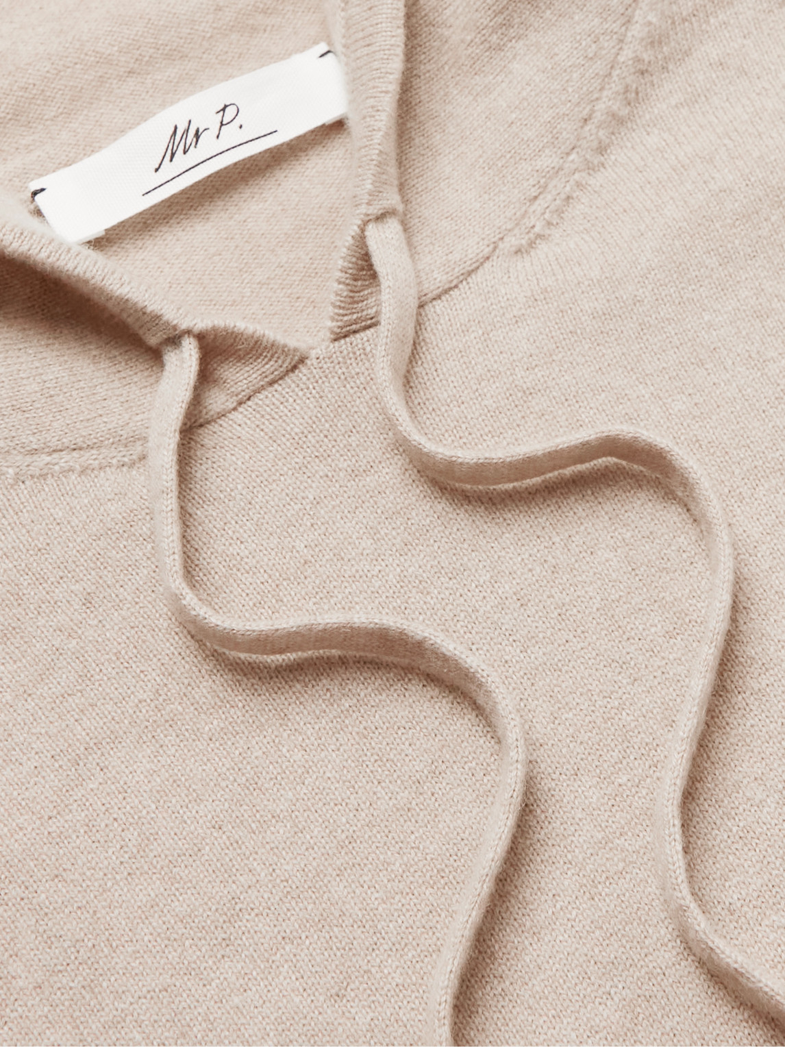 Shop Mr P Wool And Cashmere-blend Hoodie In Neutrals