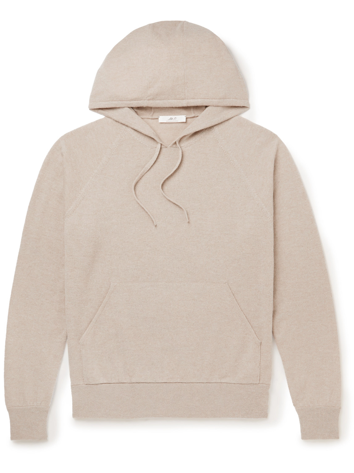 Mr P Wool And Cashmere-blend Hoodie In Neutrals