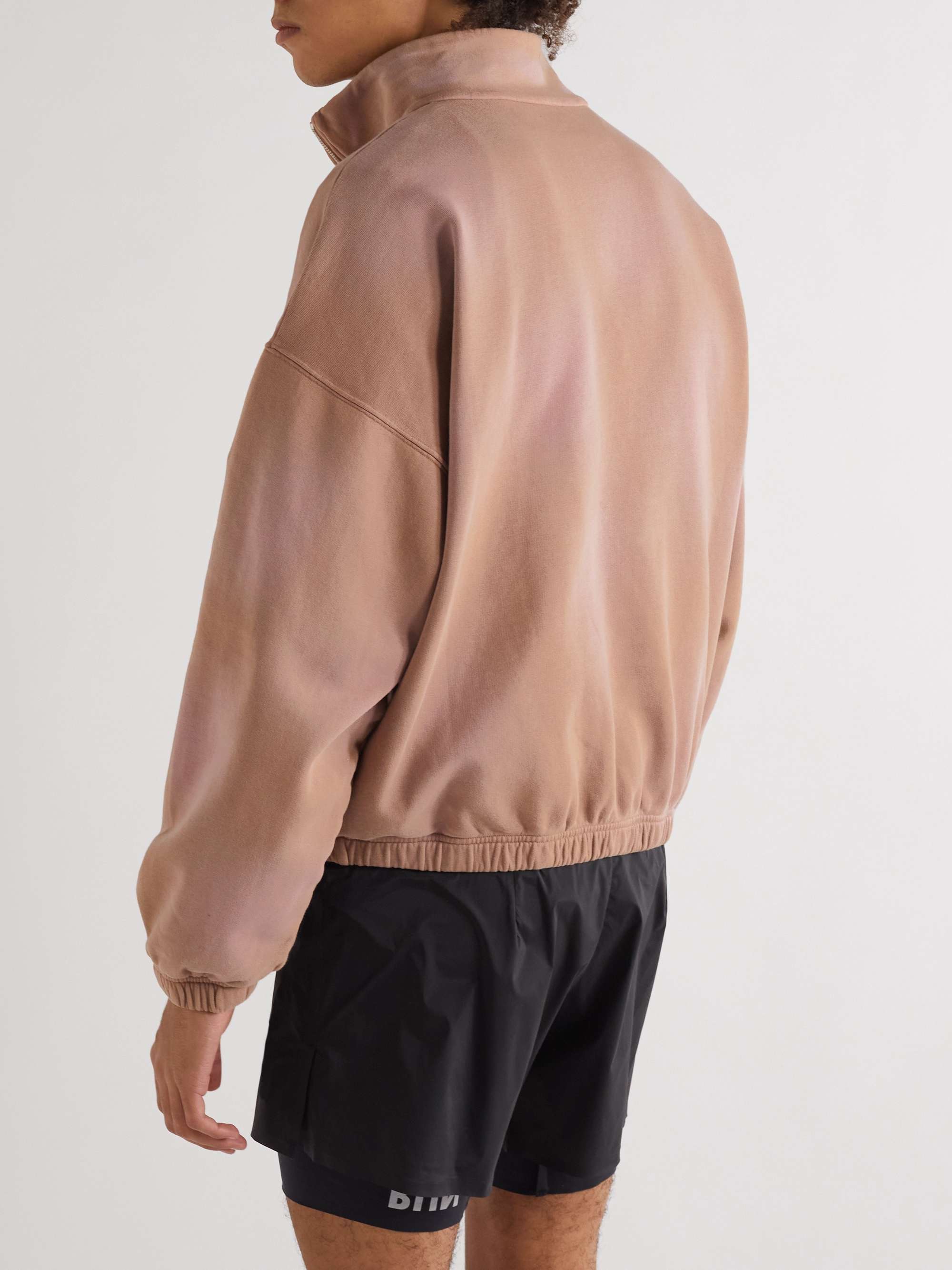 SATISFY SoftCell™ Cotton-Jersey Half-Zip Top