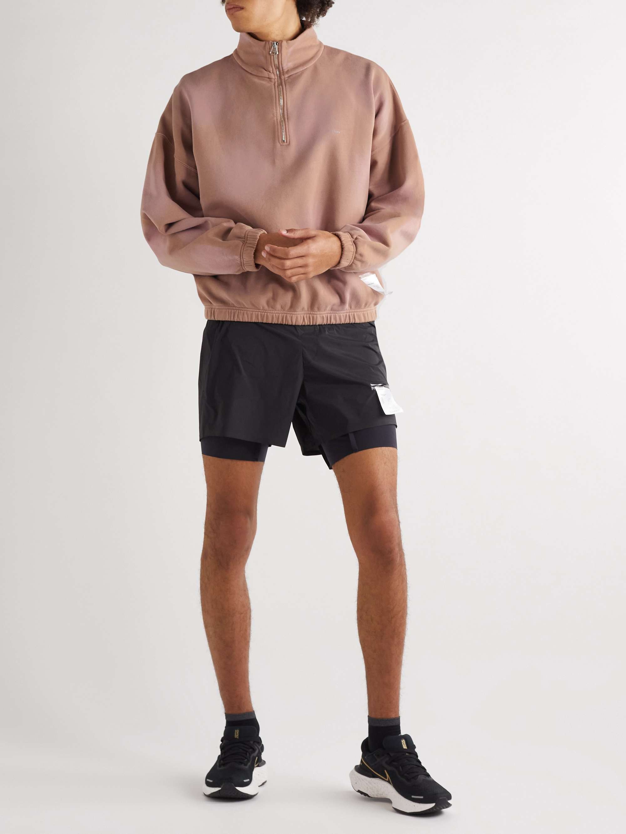 SATISFY SoftCell™ Cotton-Jersey Half-Zip Top