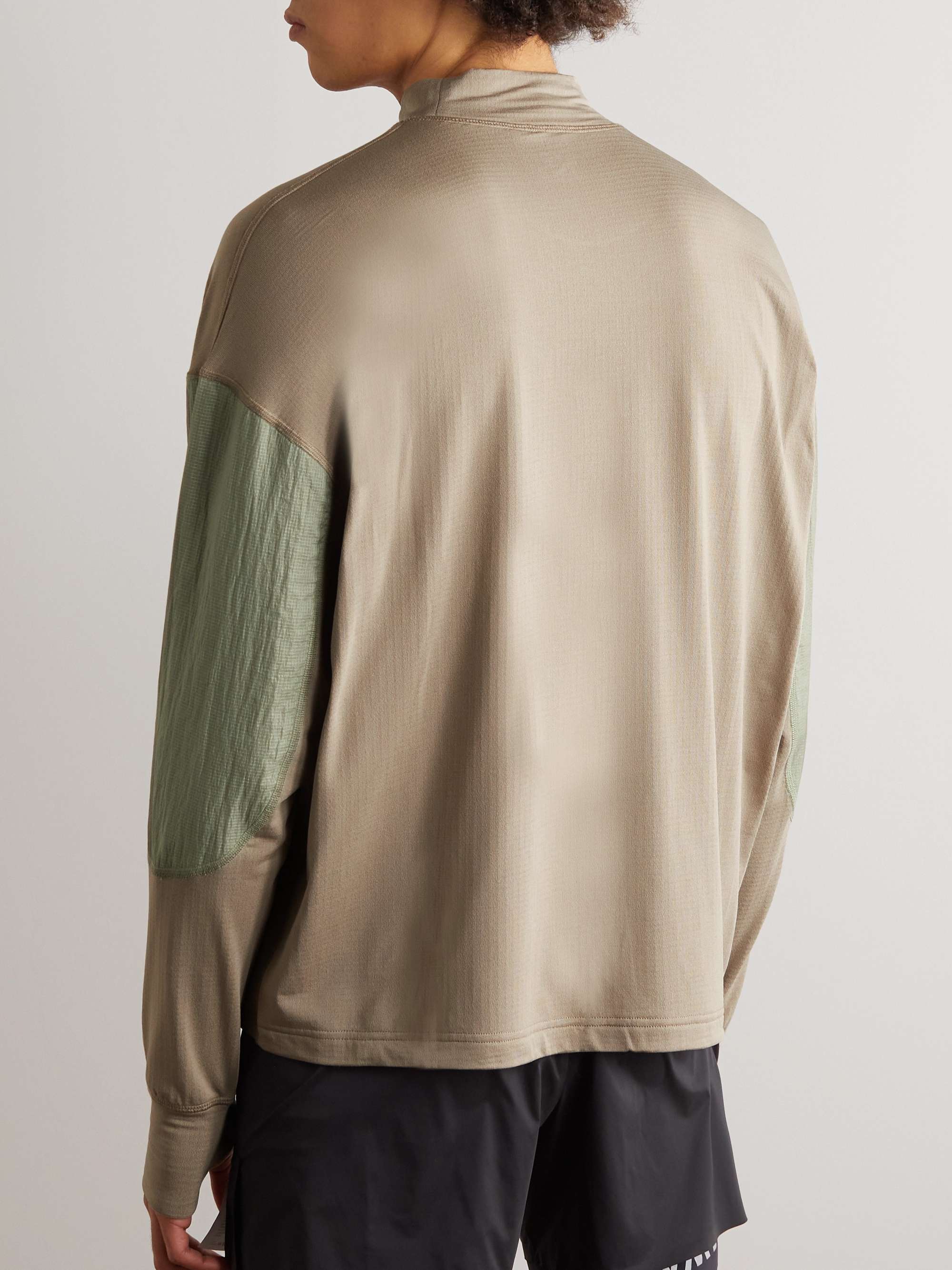 SATISFY GhostFleece Ripstop-Panelled Polartec® Mock-Neck Running Top