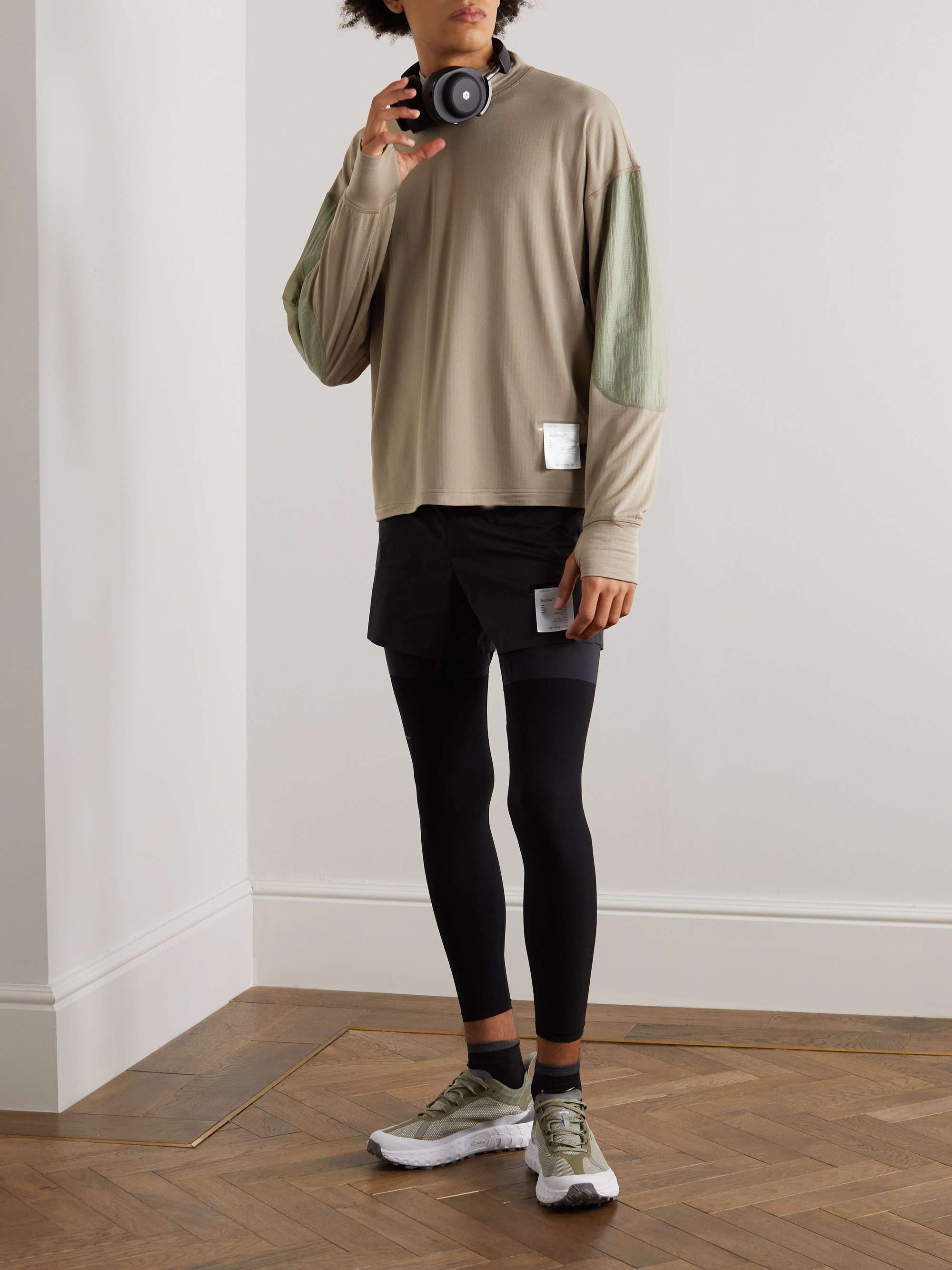 SATISFY GhostFleece Ripstop-Panelled Polartec® Mock-Neck Running Top