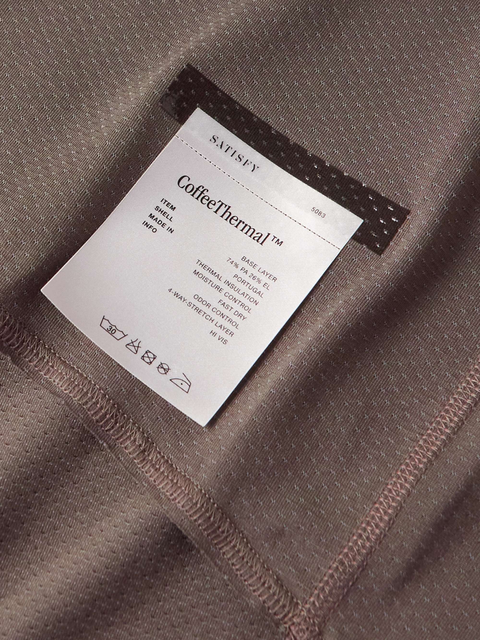 SATISFY Logo-Appliquéd CoffeeThermal™ Stretch-Jersey Base Layer