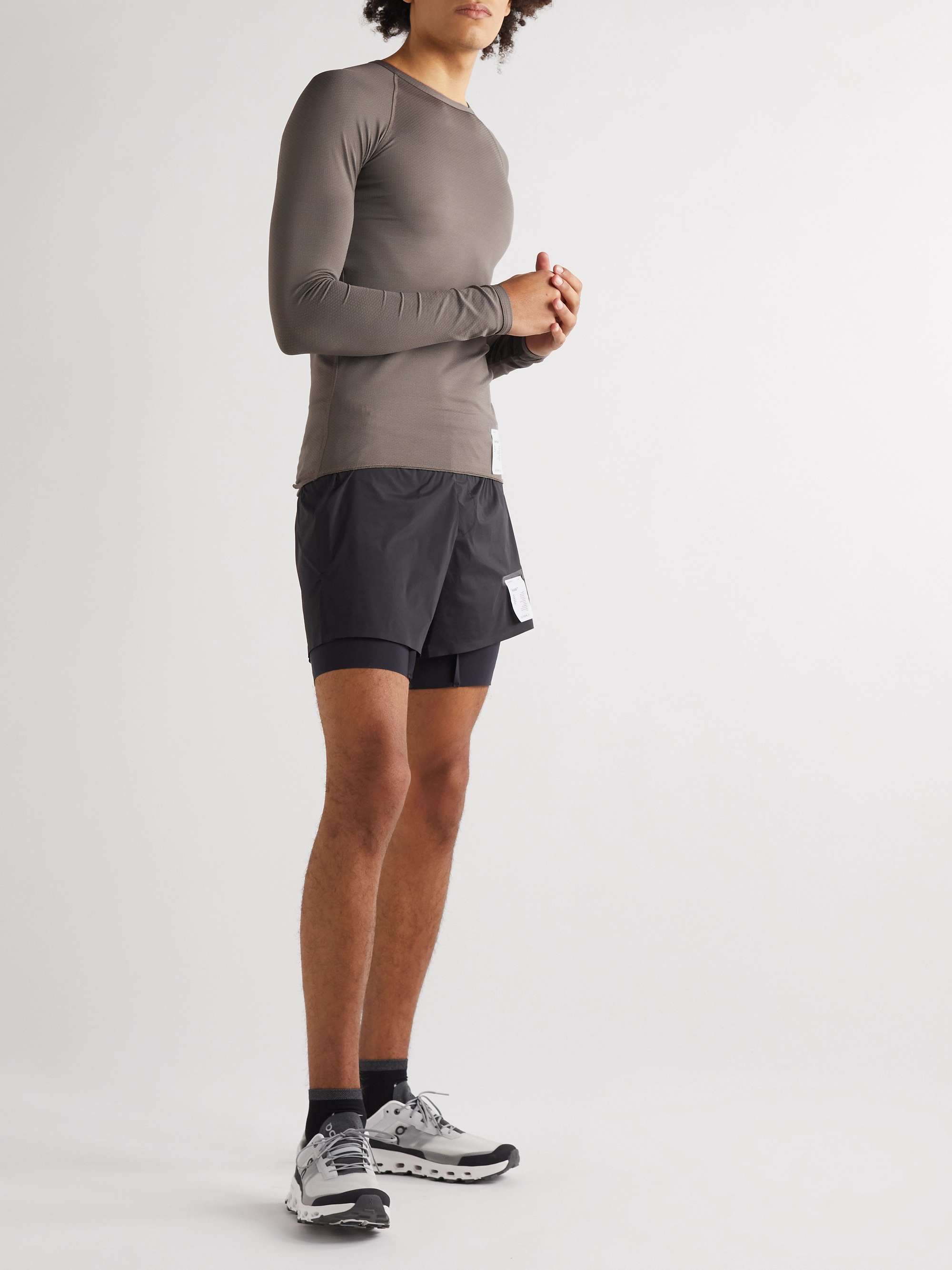 SATISFY Logo-Appliquéd CoffeeThermal™ Stretch-Jersey Base Layer