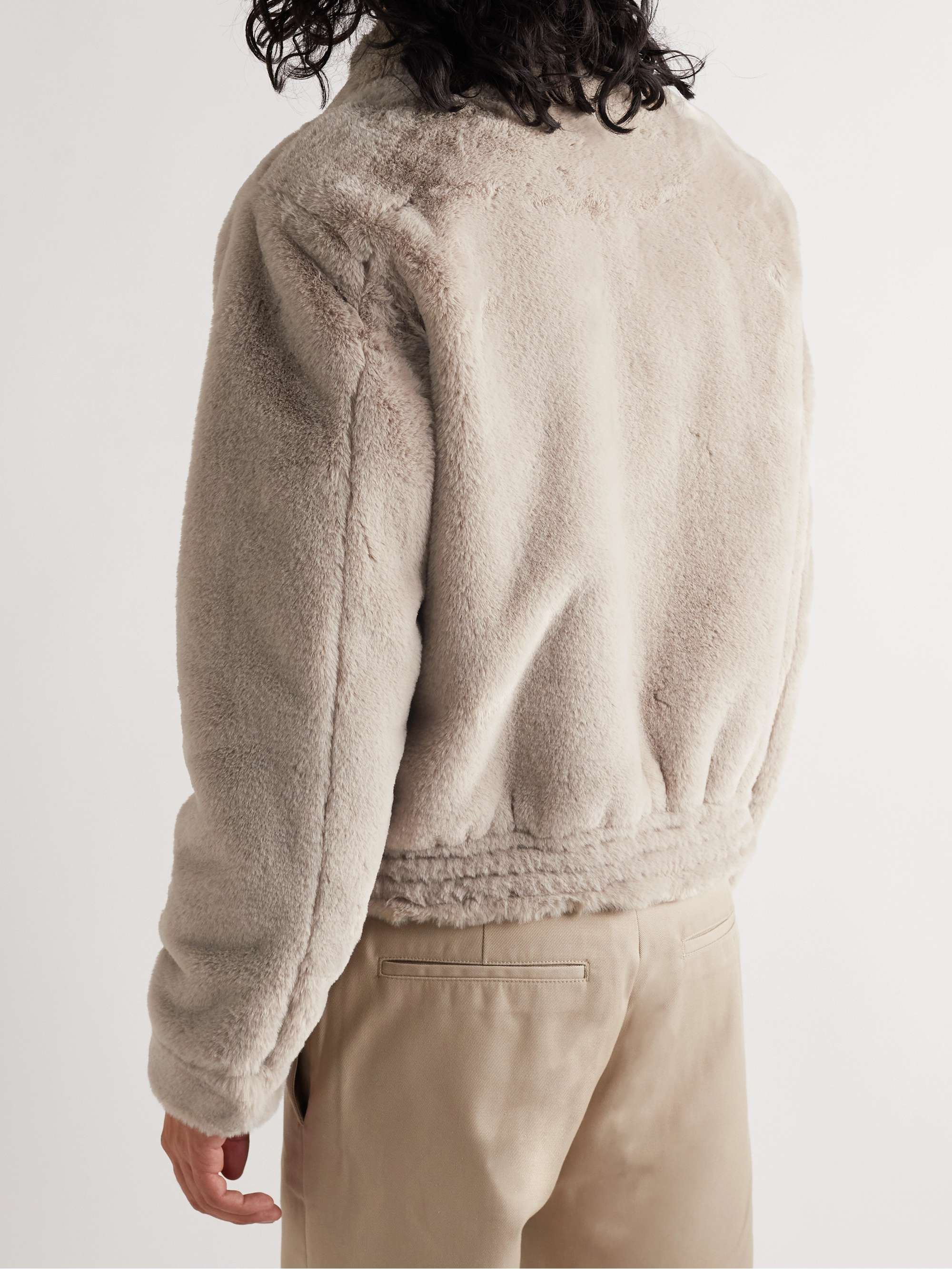AMIRI Faux Shearling Blouson Jacket