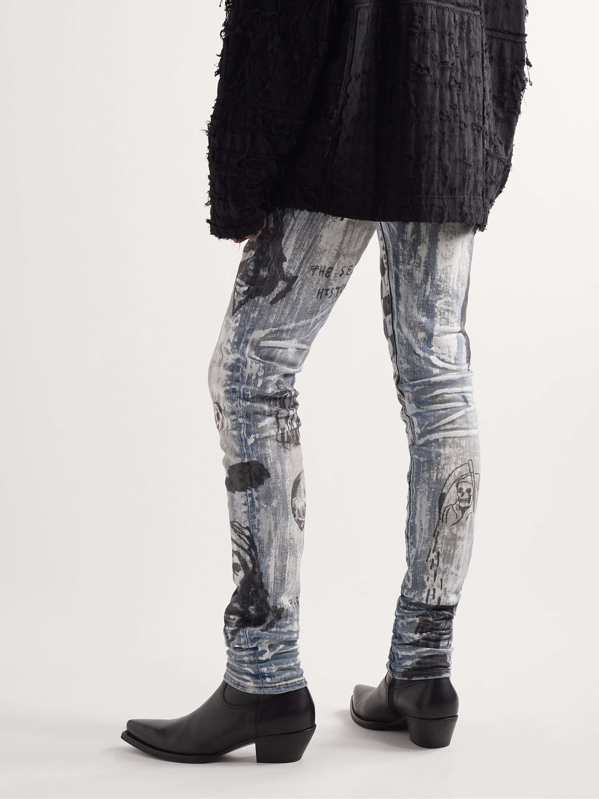 AMIRI + Wes Lang Skinny-Fit Printed Jeans