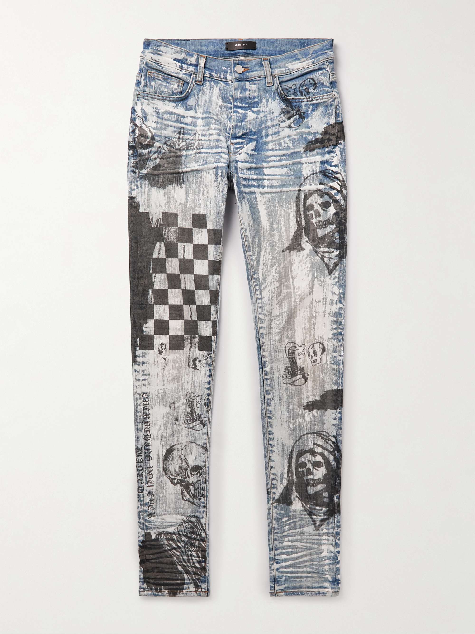 AMIRI + Wes Lang Skinny-Fit Printed Jeans