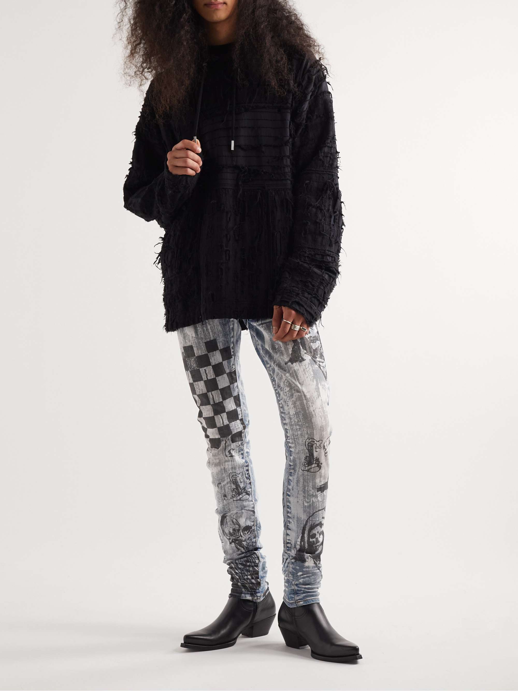 AMIRI + Wes Lang Skinny-Fit Printed Jeans