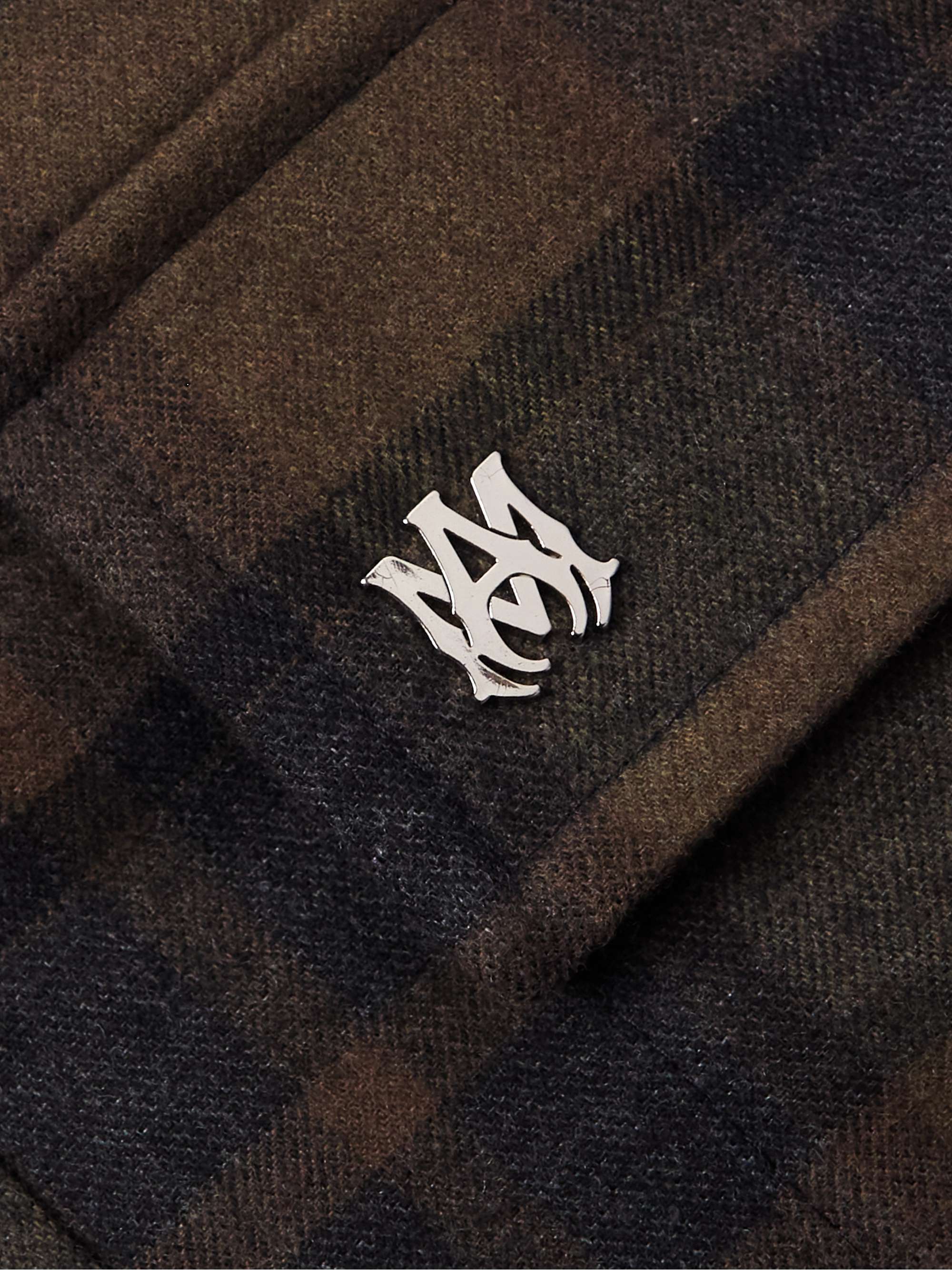 AMIRI Checked Padded Cotton-Blend Flannel Overshirt