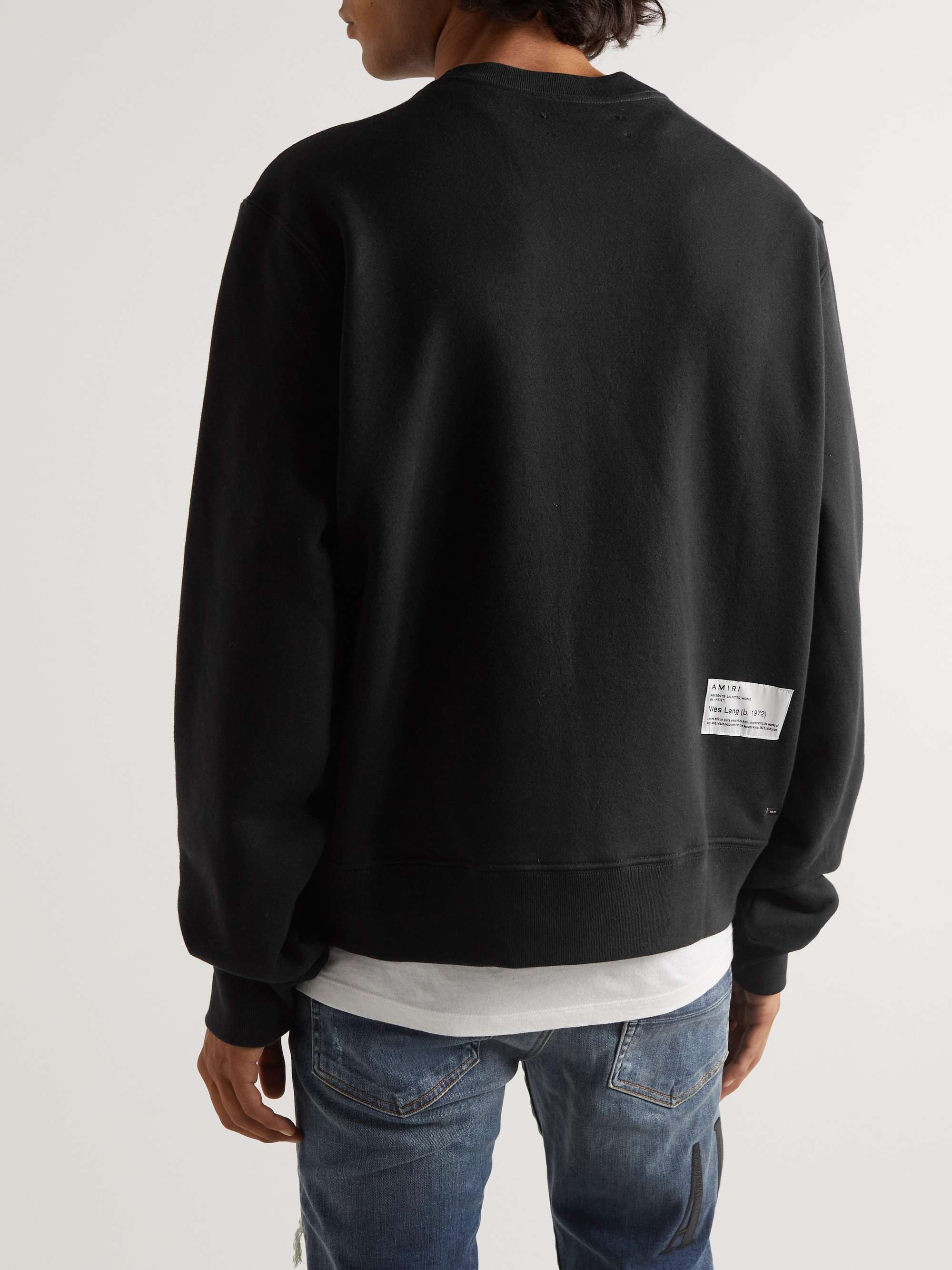 AMIRI + Wes Lang Logo-Embroidered Cotton-Jersey Sweatshirt