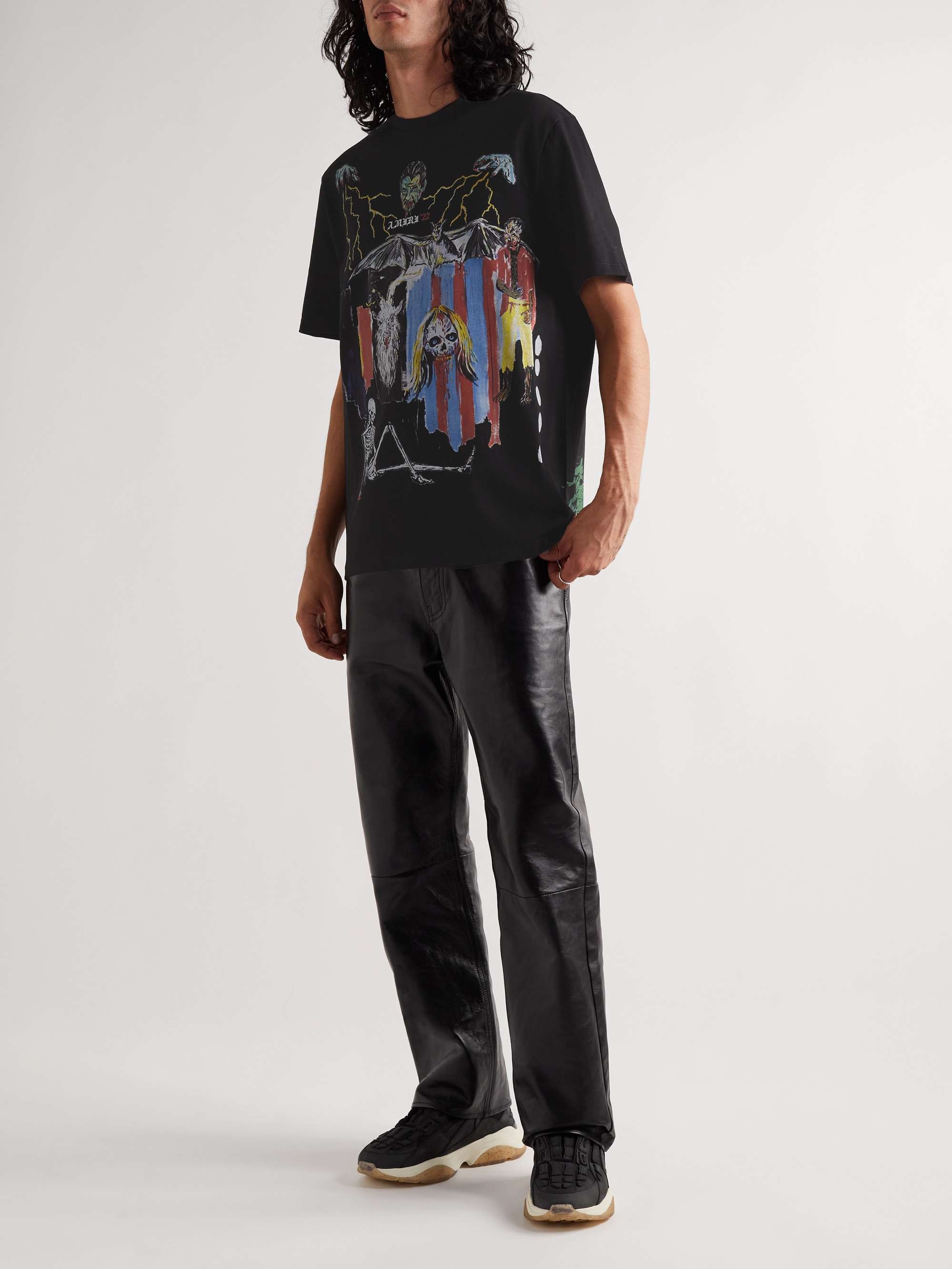 AMIRI + Wes Lang Blood 38' Printed Cotton-Jersey T-Shirt