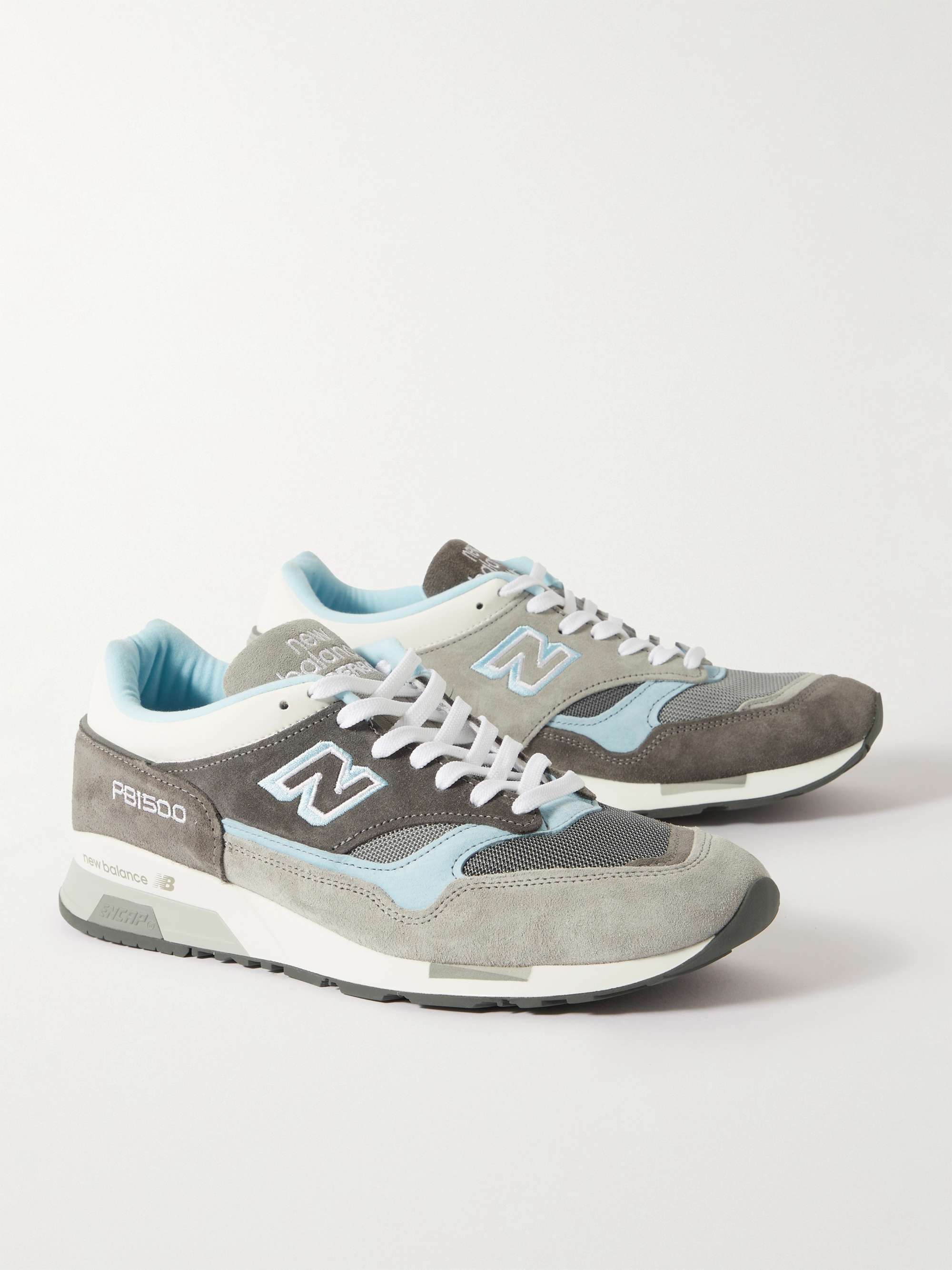 NEW BALANCE + Beams + Paperboy MIUK 1500 Leather, Mesh and Suede Sneakers