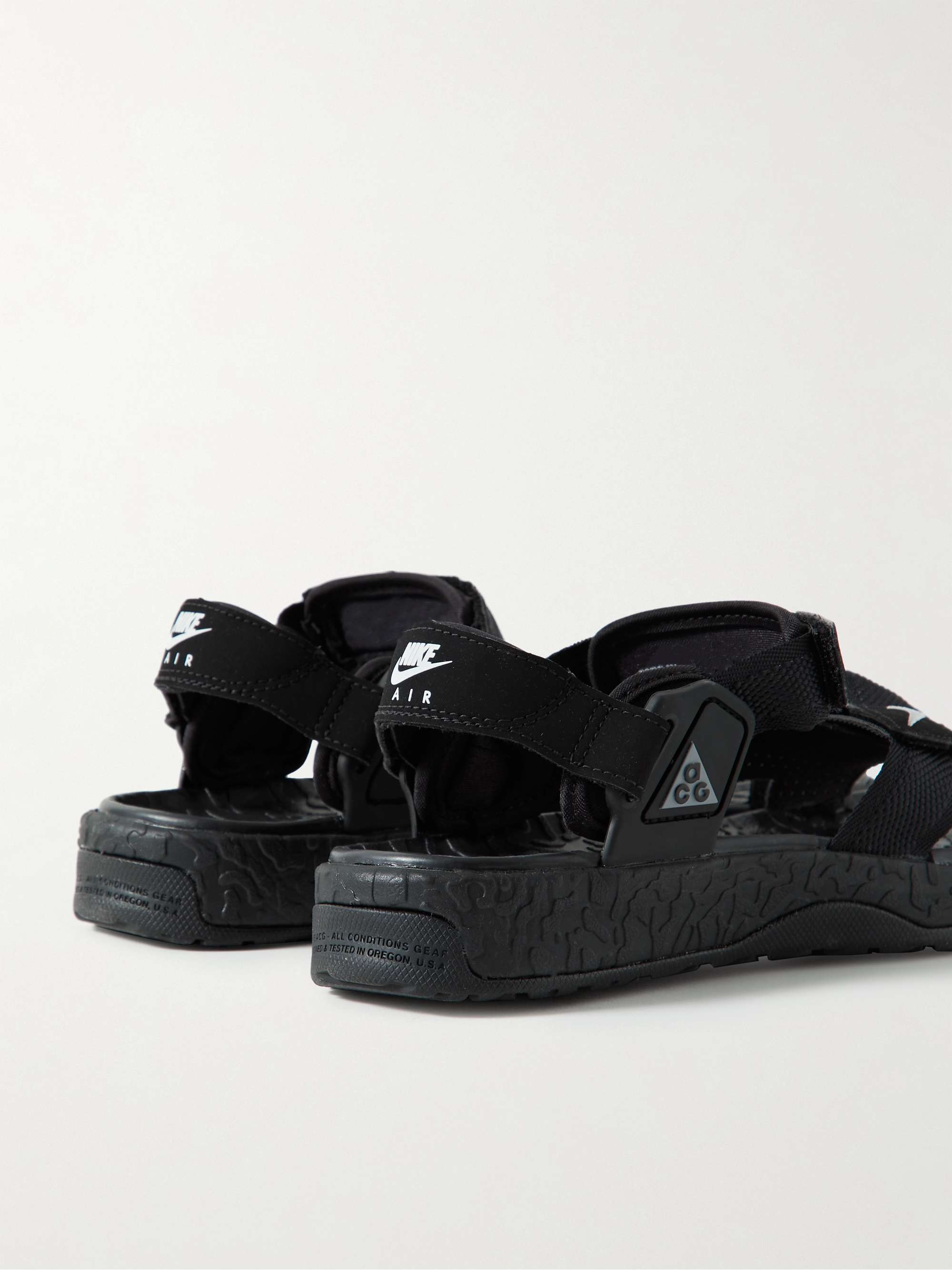 NIKE ACG Air Deschutz+ Suede and Webbing-Trimmed Rubber Sandals
