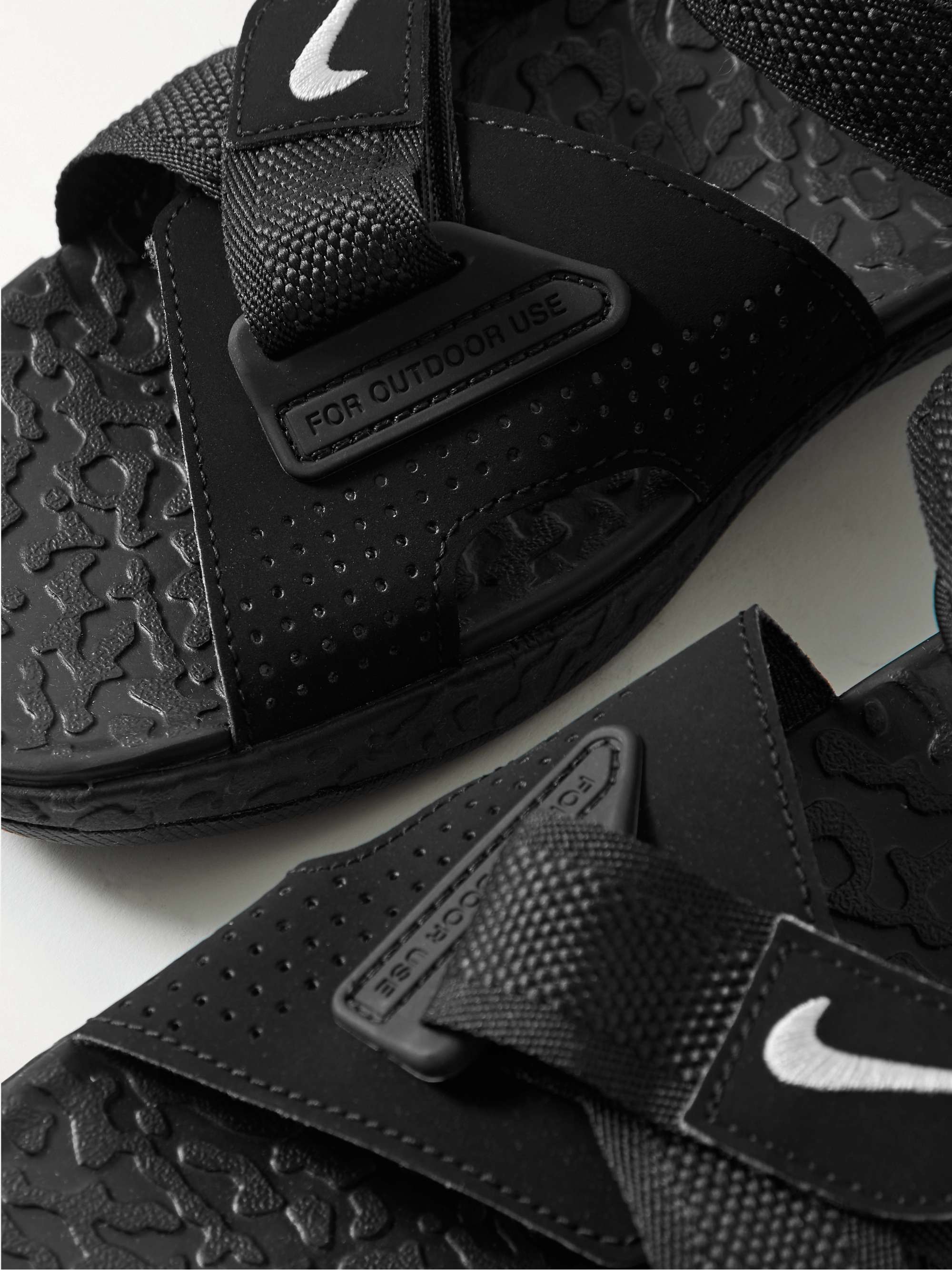NIKE ACG Air Deschutz+ Suede and Webbing-Trimmed Rubber Sandals