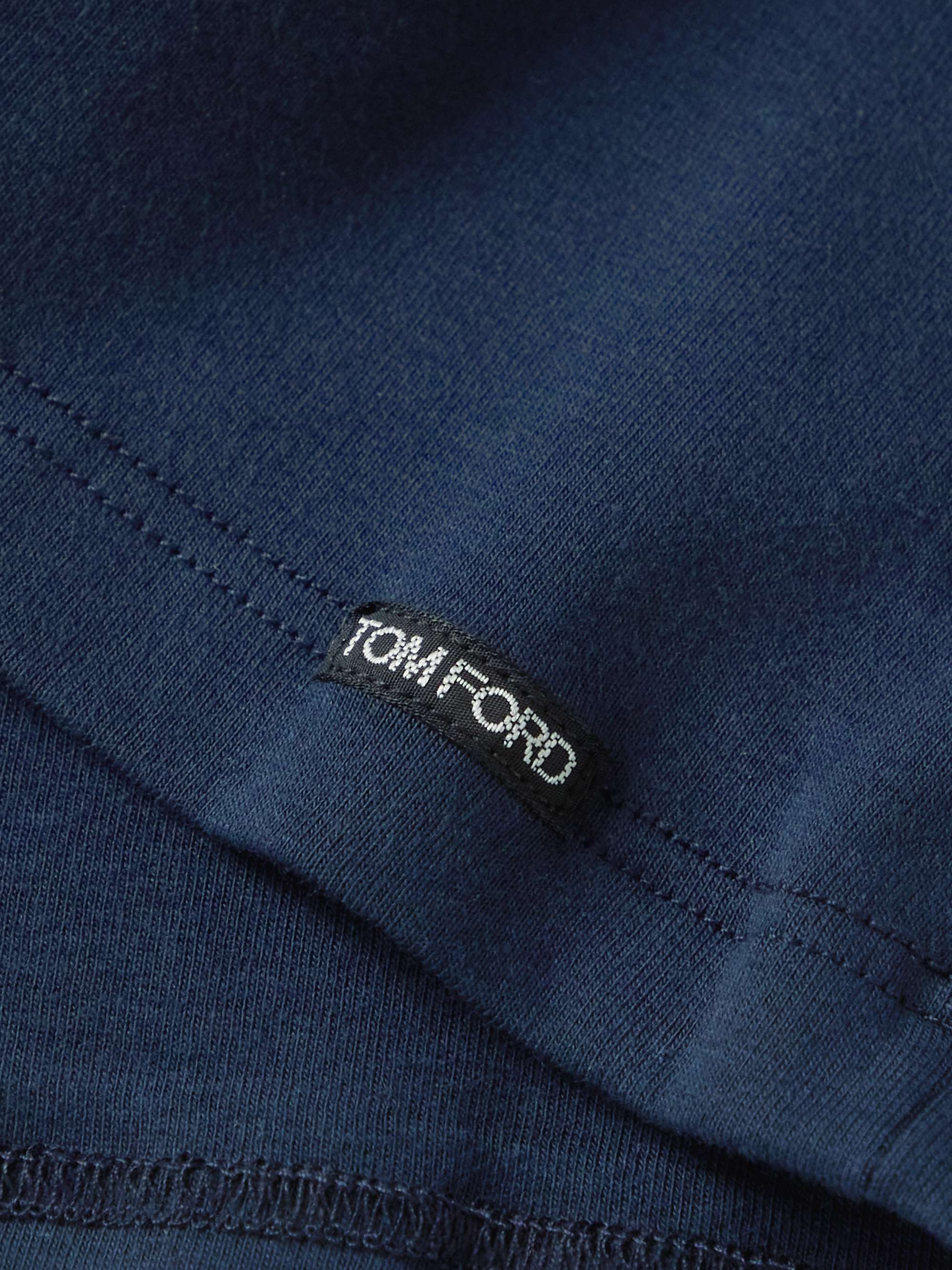 TOM FORD Stretch-Cotton Jersey Henley Pyjama T-Shirt