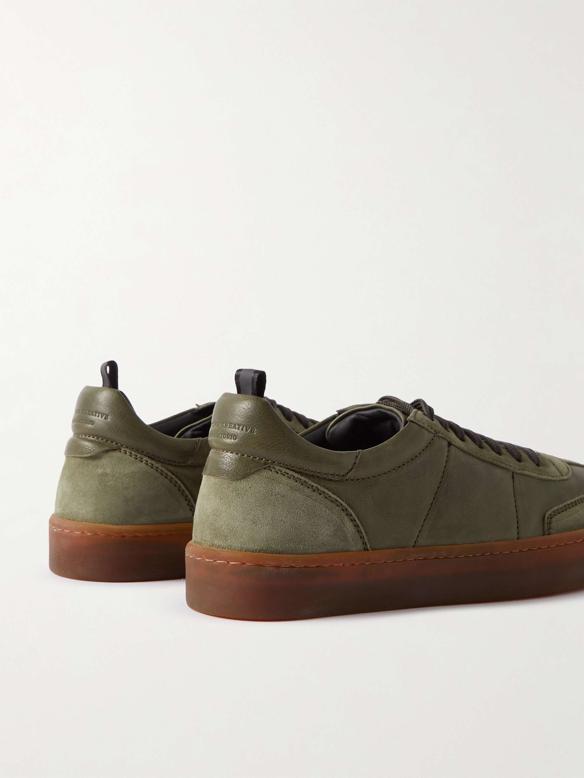 OFFICINE CREATIVE Kombined Leather and Suede Sneakers
