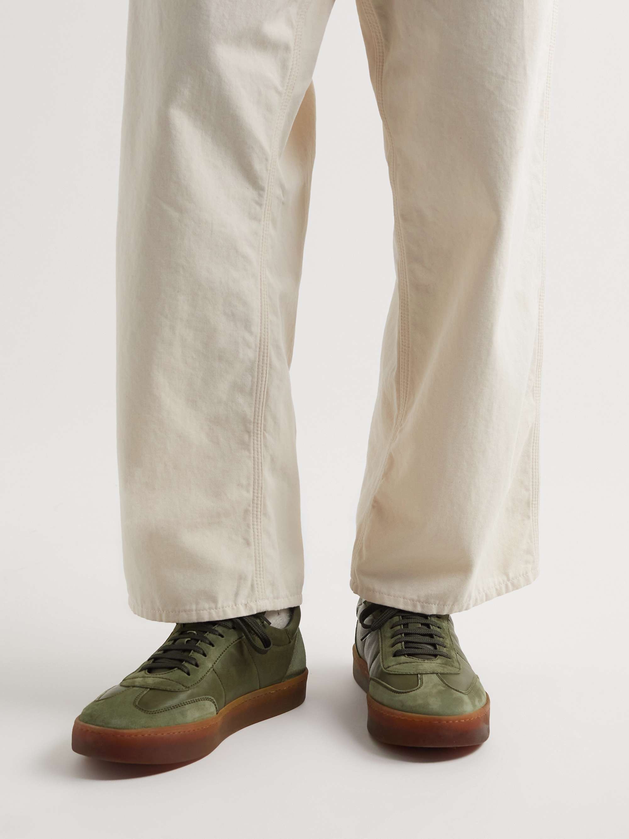 OFFICINE CREATIVE Kombined Leather and Suede Sneakers