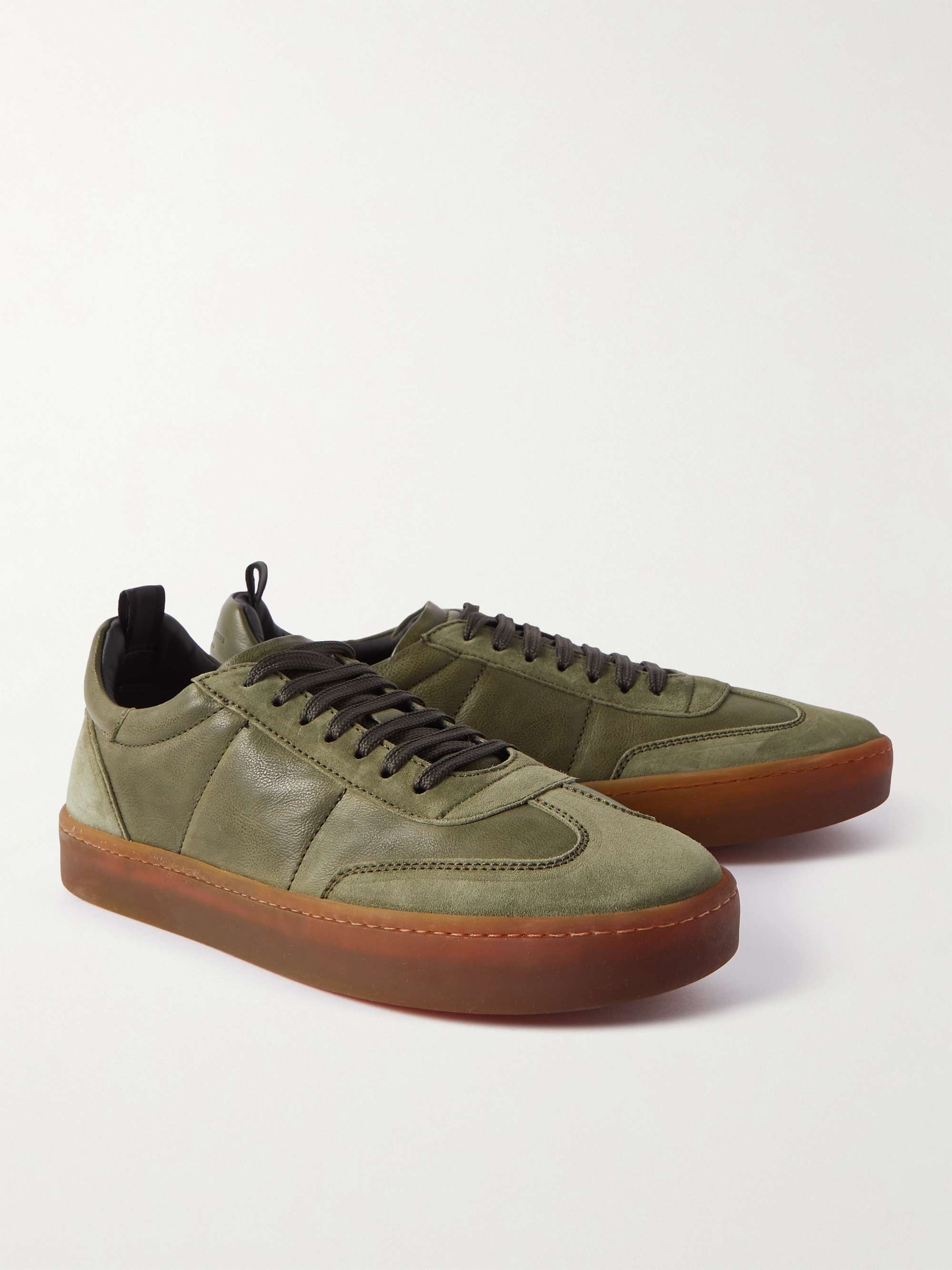 OFFICINE CREATIVE Kombined Leather and Suede Sneakers