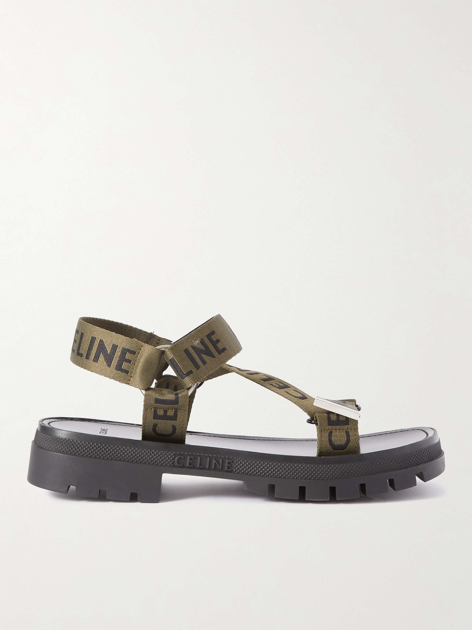 skridtlængde Sammentræf rive ned CELINE HOMME Logo-Print Canvas Sandals for Men | MR PORTER