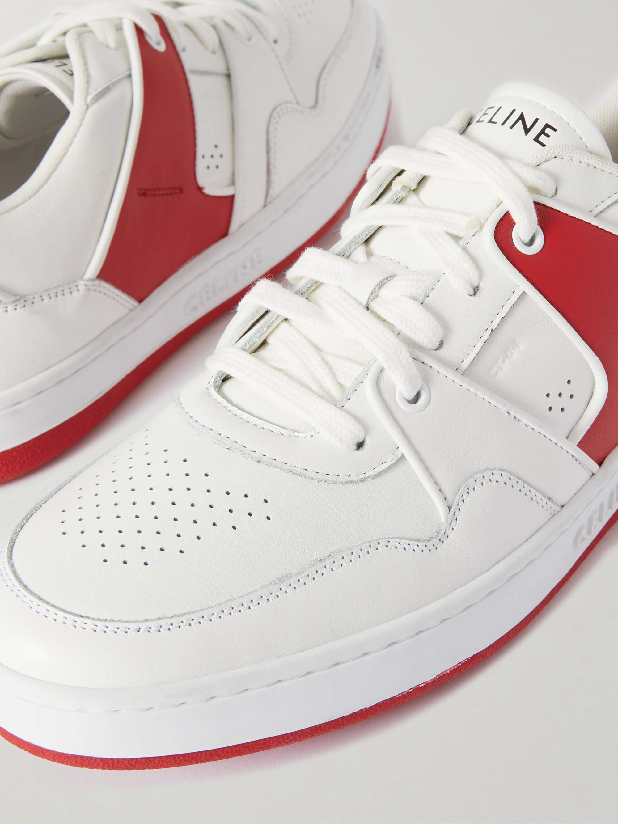 CELINE HOMME Two-Tone Leather Sneakers