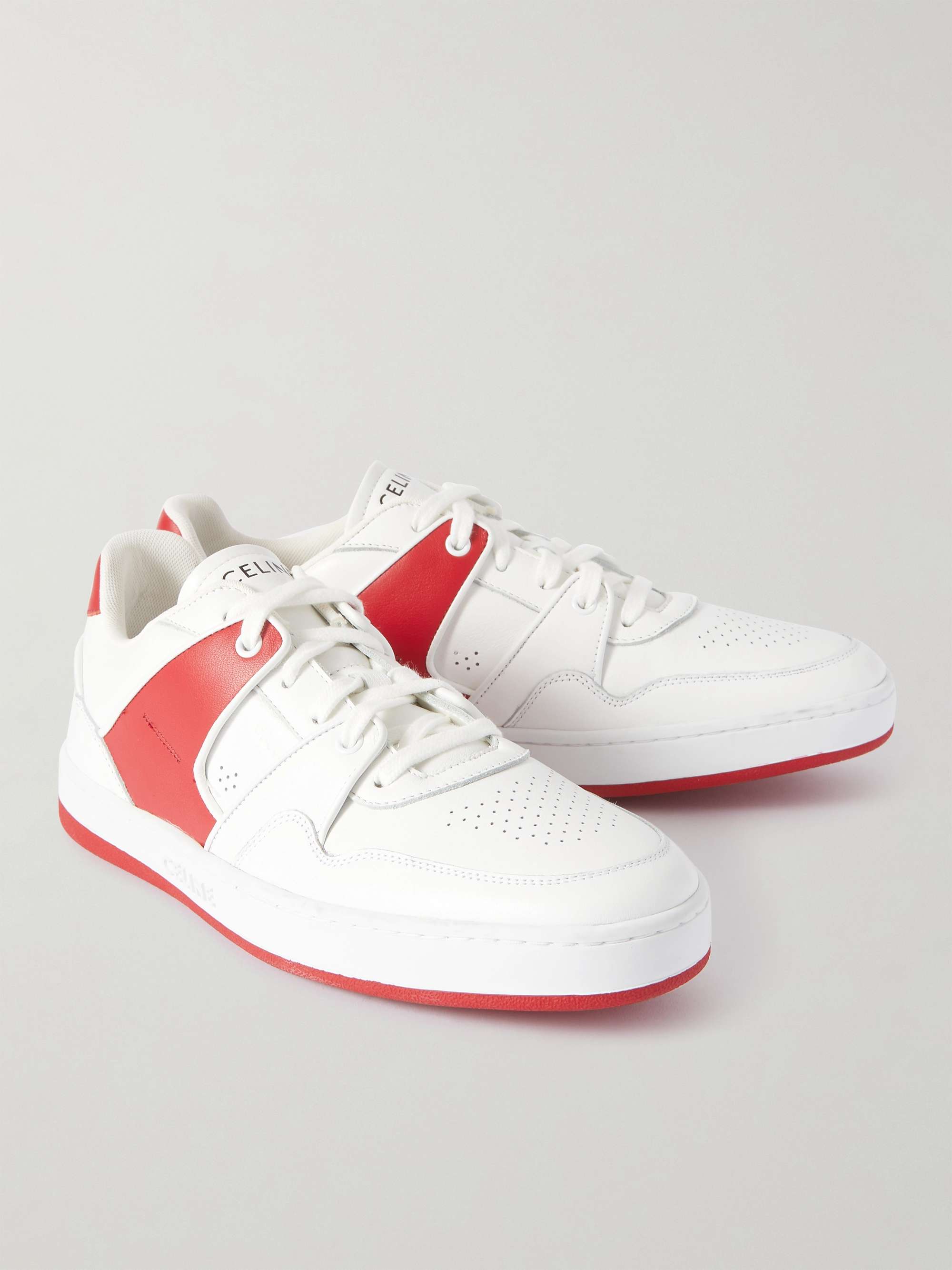 CELINE HOMME Two-Tone Leather Sneakers