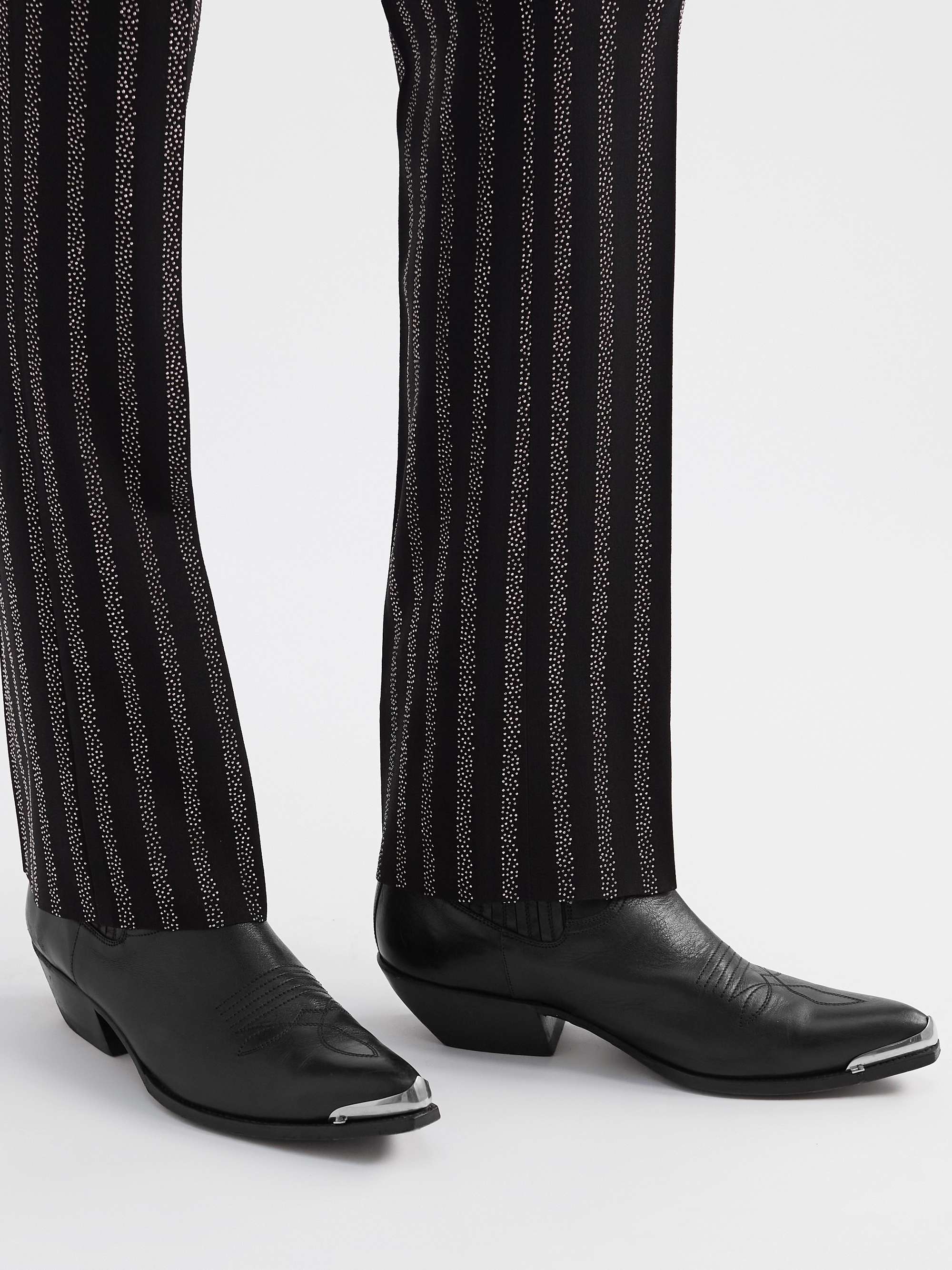 CELINE HOMME Embellished Embroidered Leather Chelsea Boots