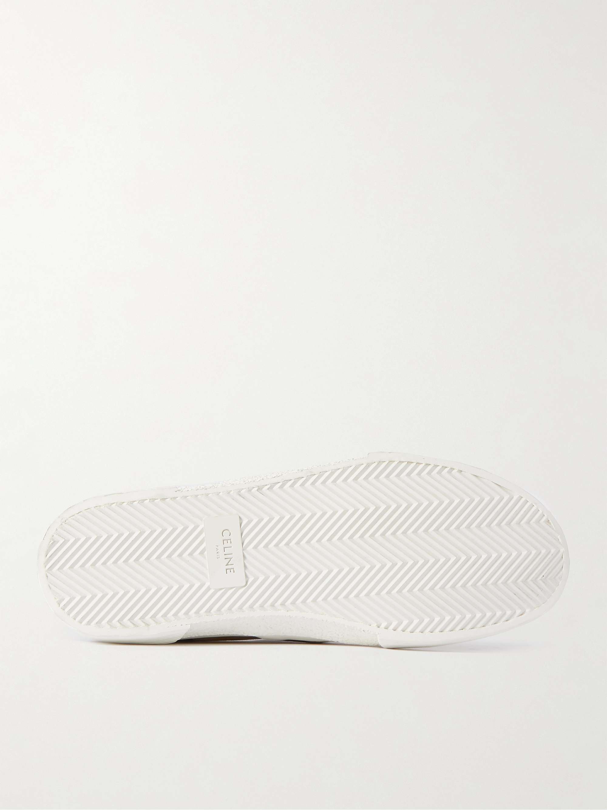 CELINE HOMME Printed Canvas Slip-On Sneakers