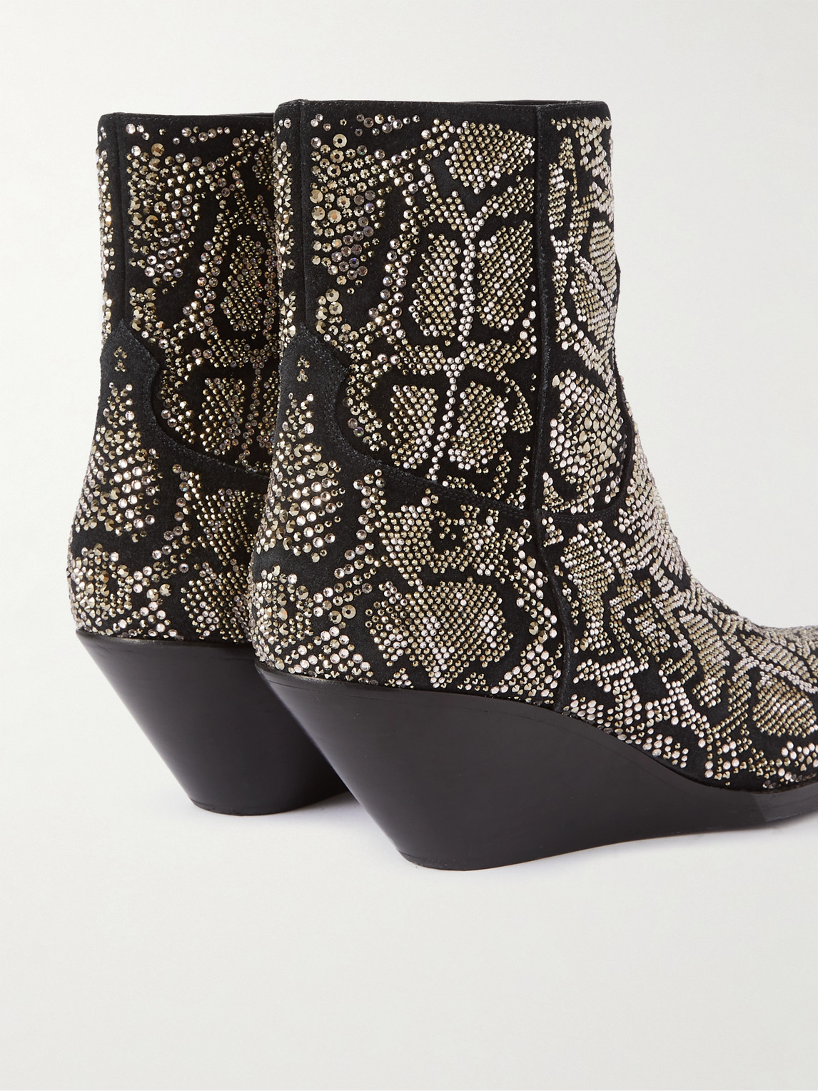 CELINE EMBELLISHED LEATHER BOOTS