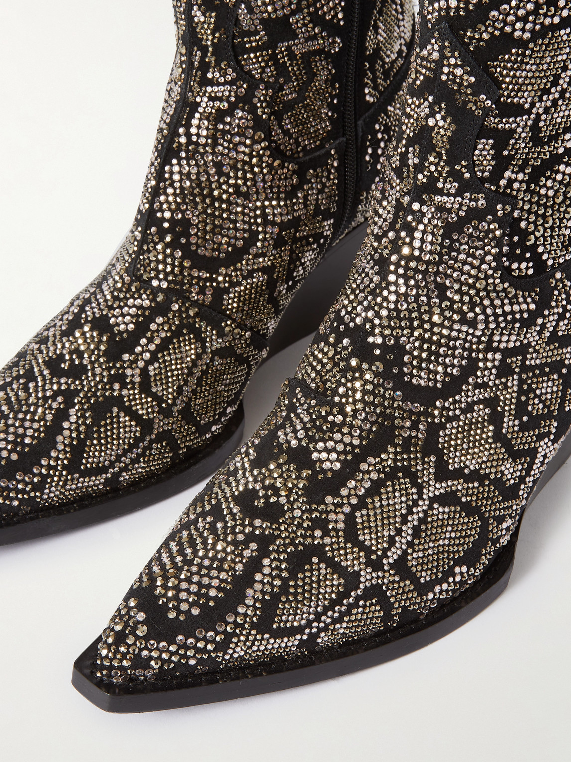 CELINE EMBELLISHED LEATHER BOOTS